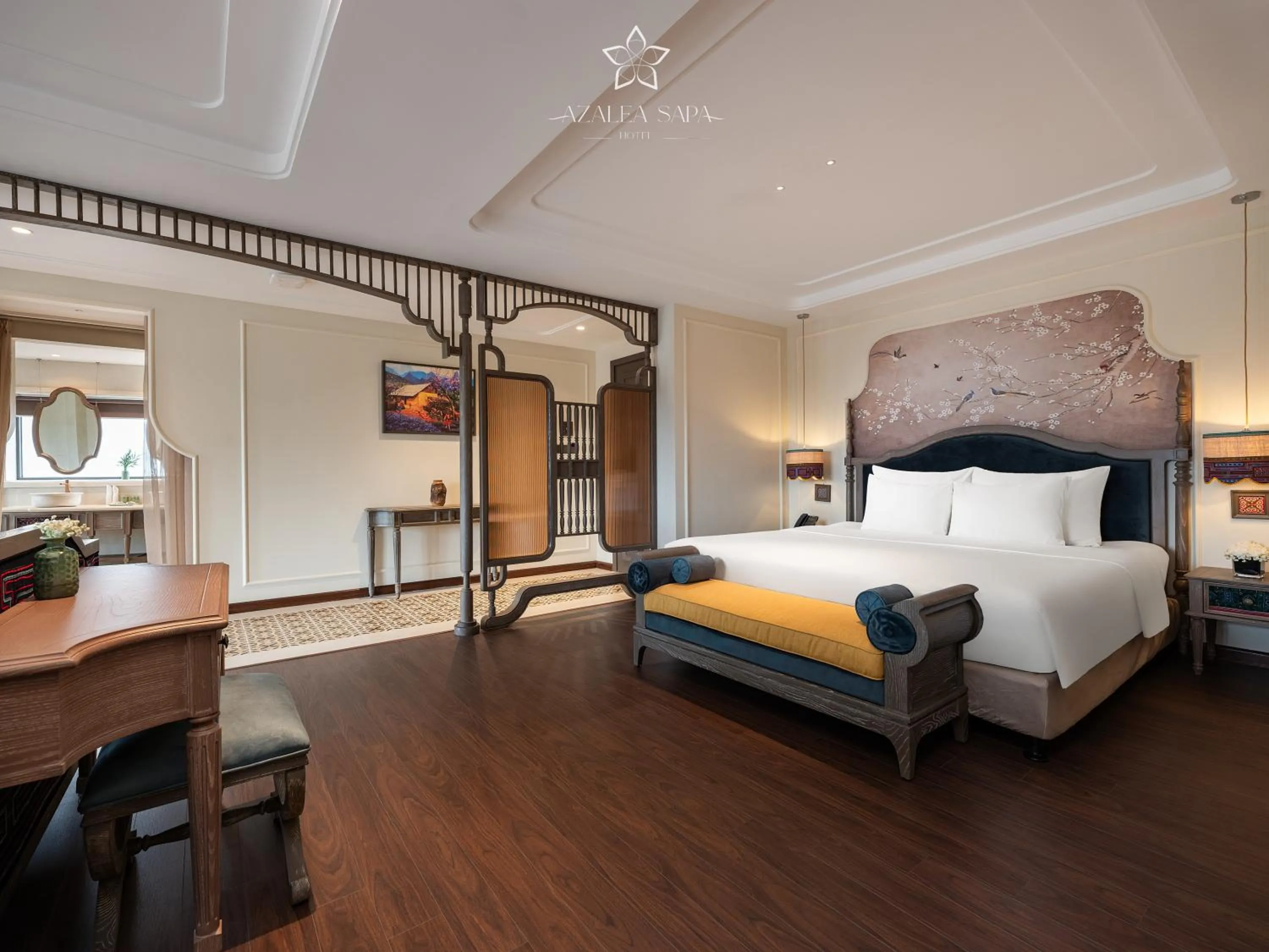 Bed in Azalea Sapa Hotel