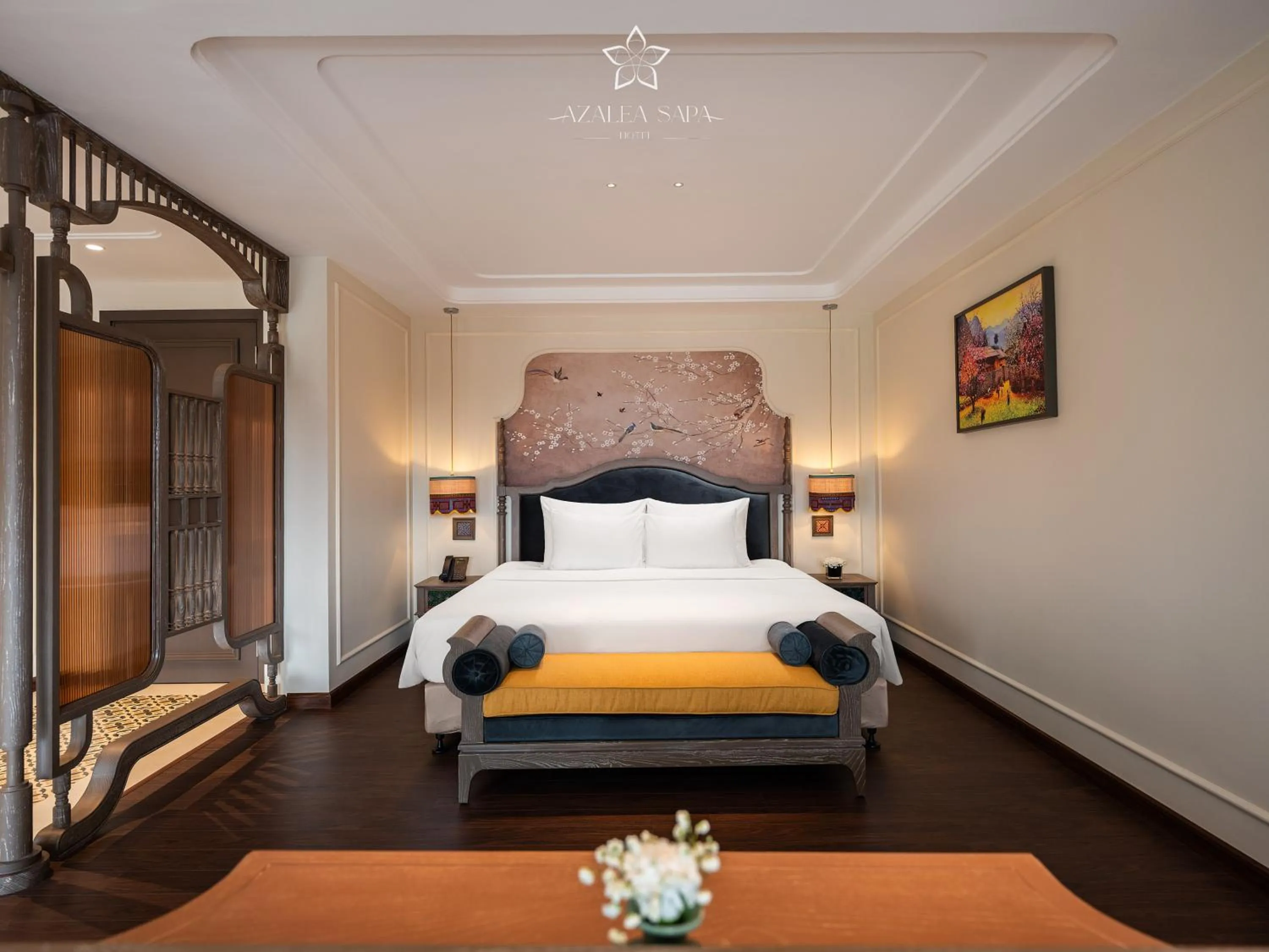 Bed in Azalea Sapa Hotel