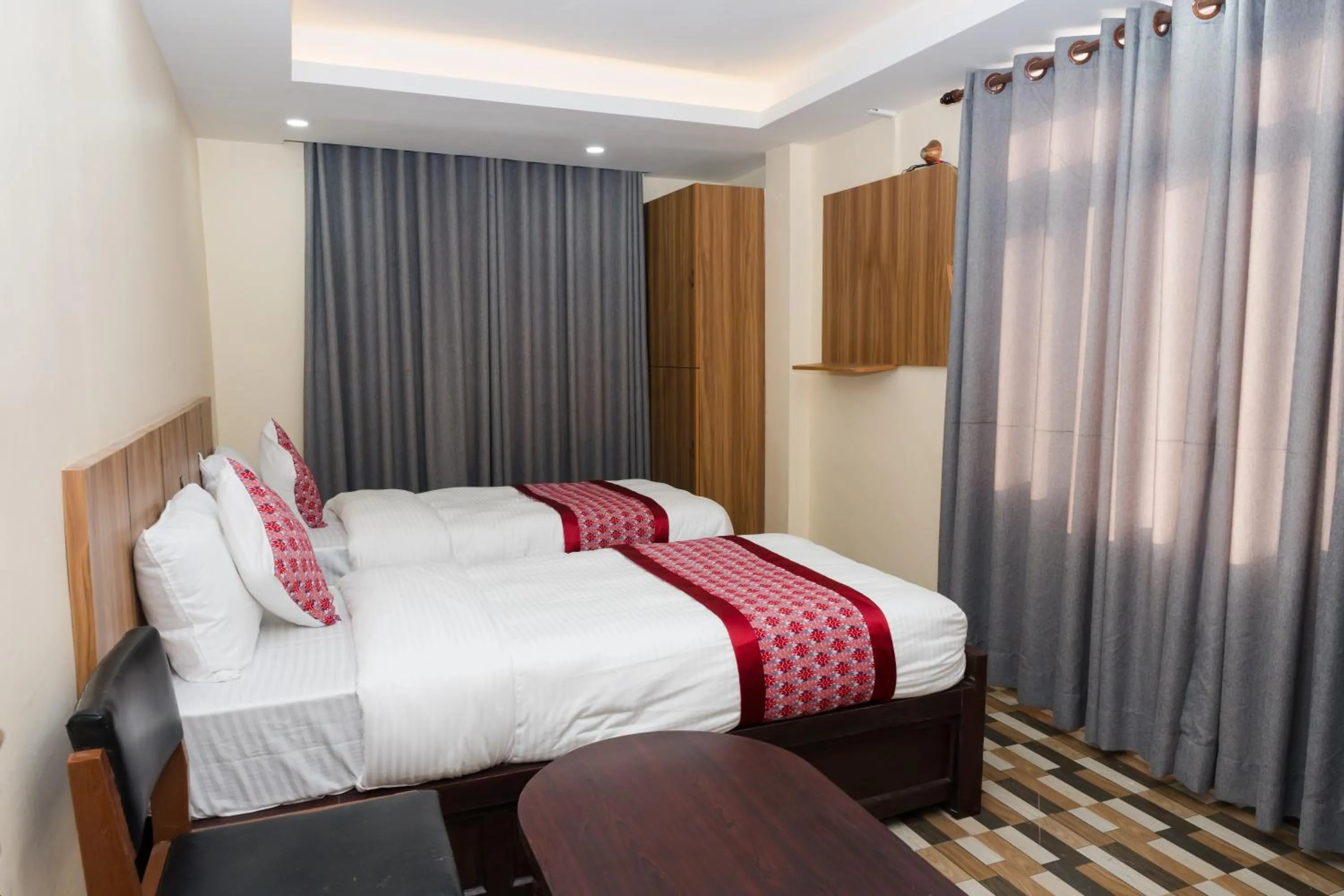 Photo of the whole room, Bed in Rightway Hotel & Restaurant