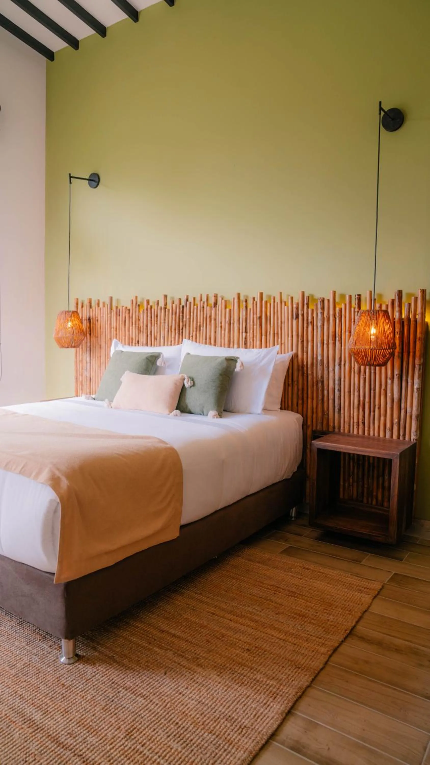 Bed in Tukki Ecolodge Hotel