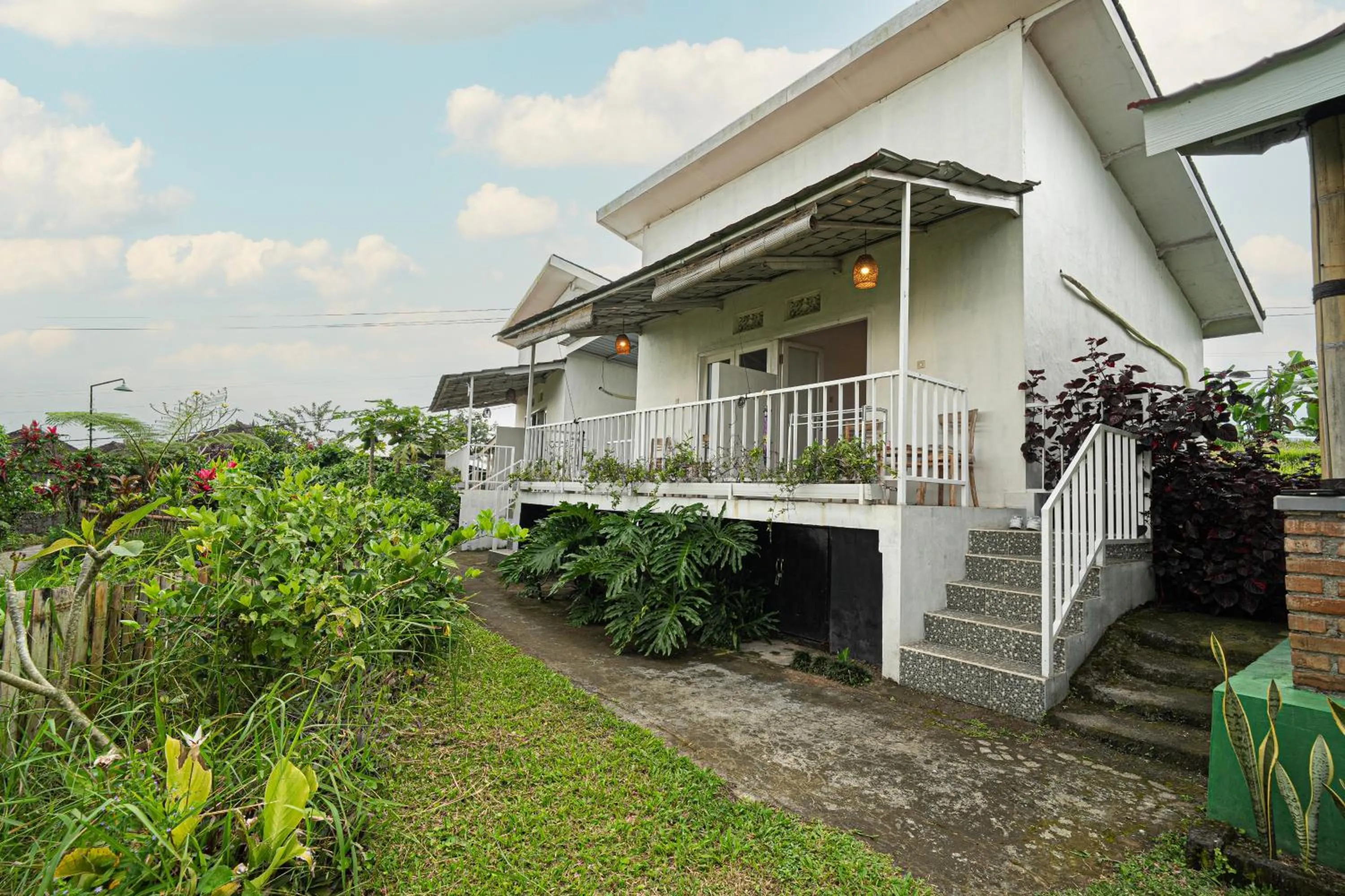 Balcony/Terrace in Jatiluwih Santya Loka Lodge & Twin Waterfall Managed by Manara