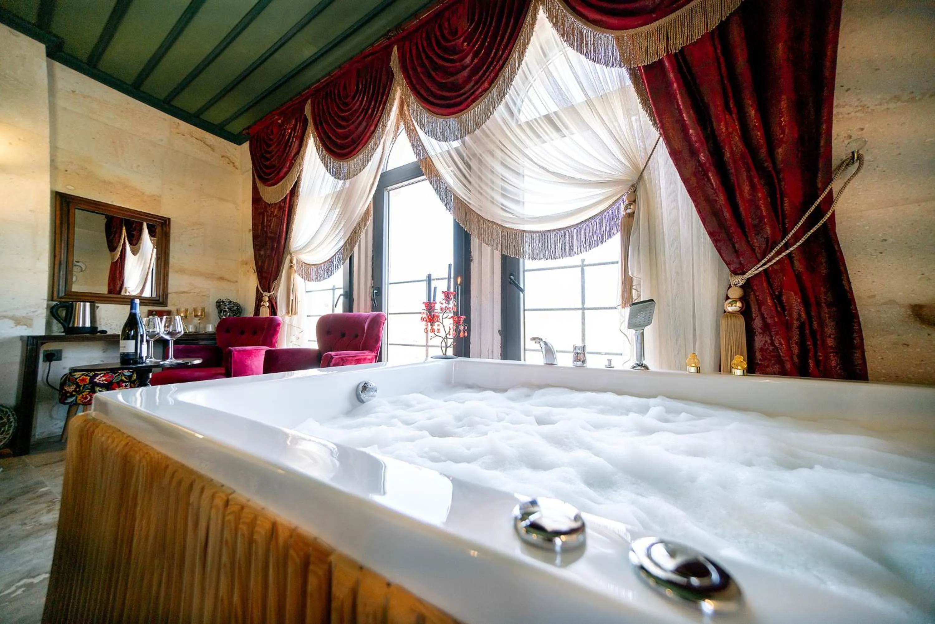 Hot Tub in Abra Stone House