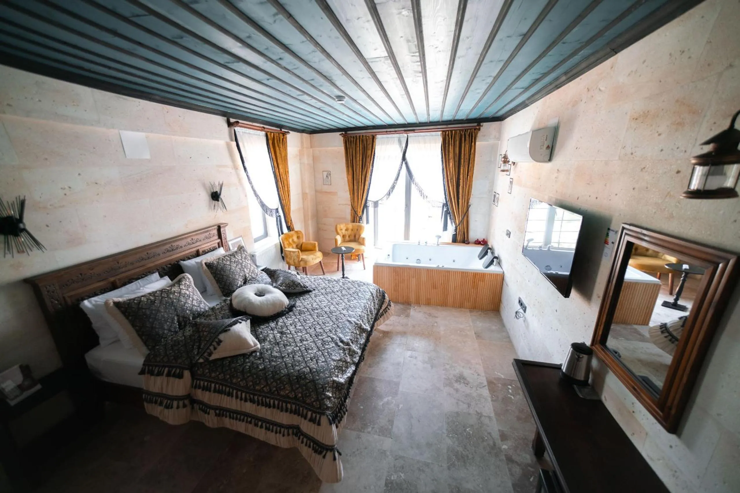 Bed in Abra Stone House