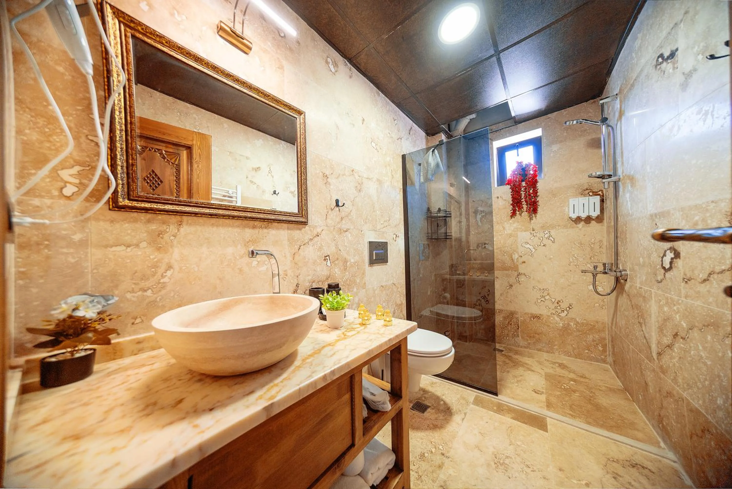 Shower in Abra Stone House