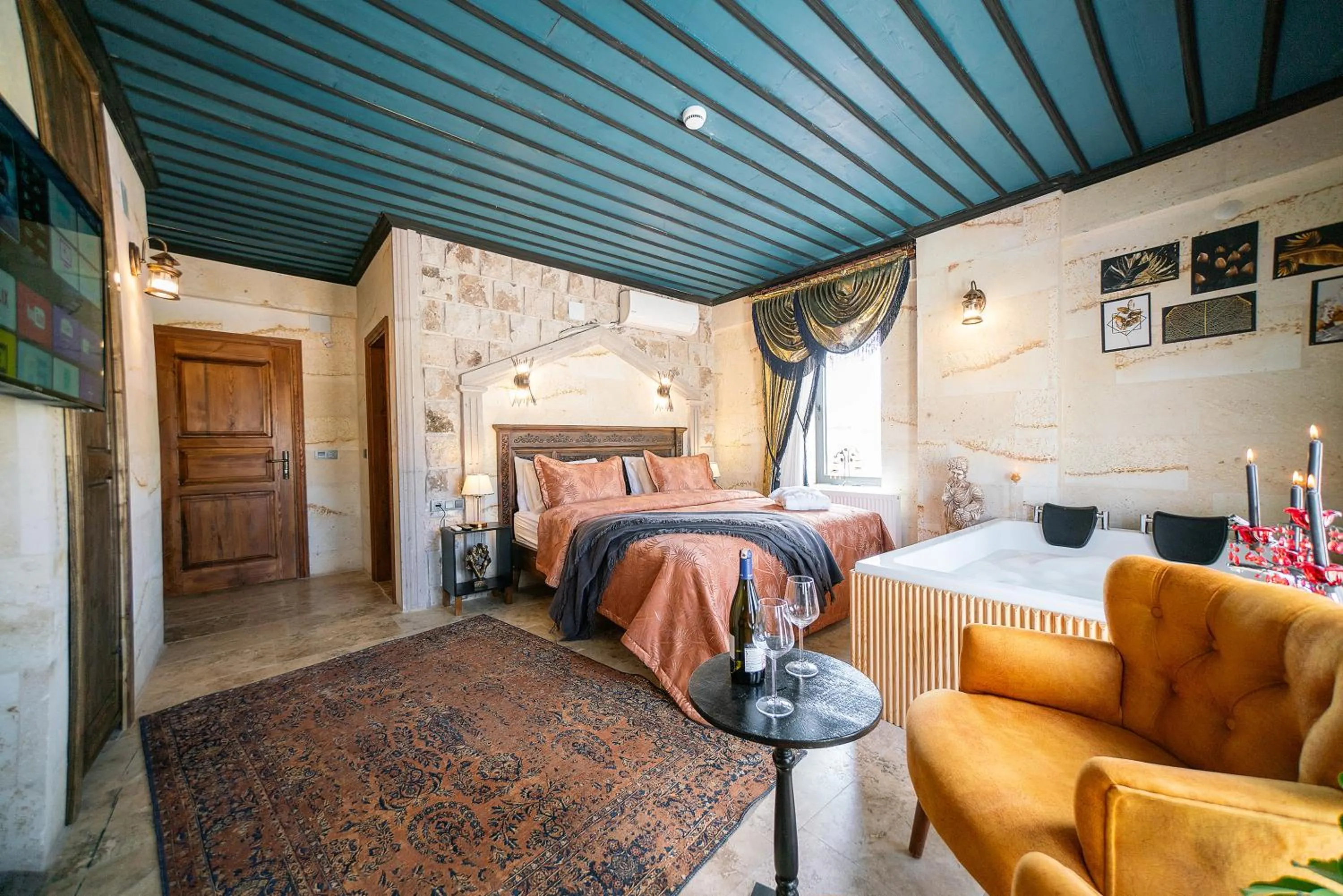 Bed in Abra Stone House