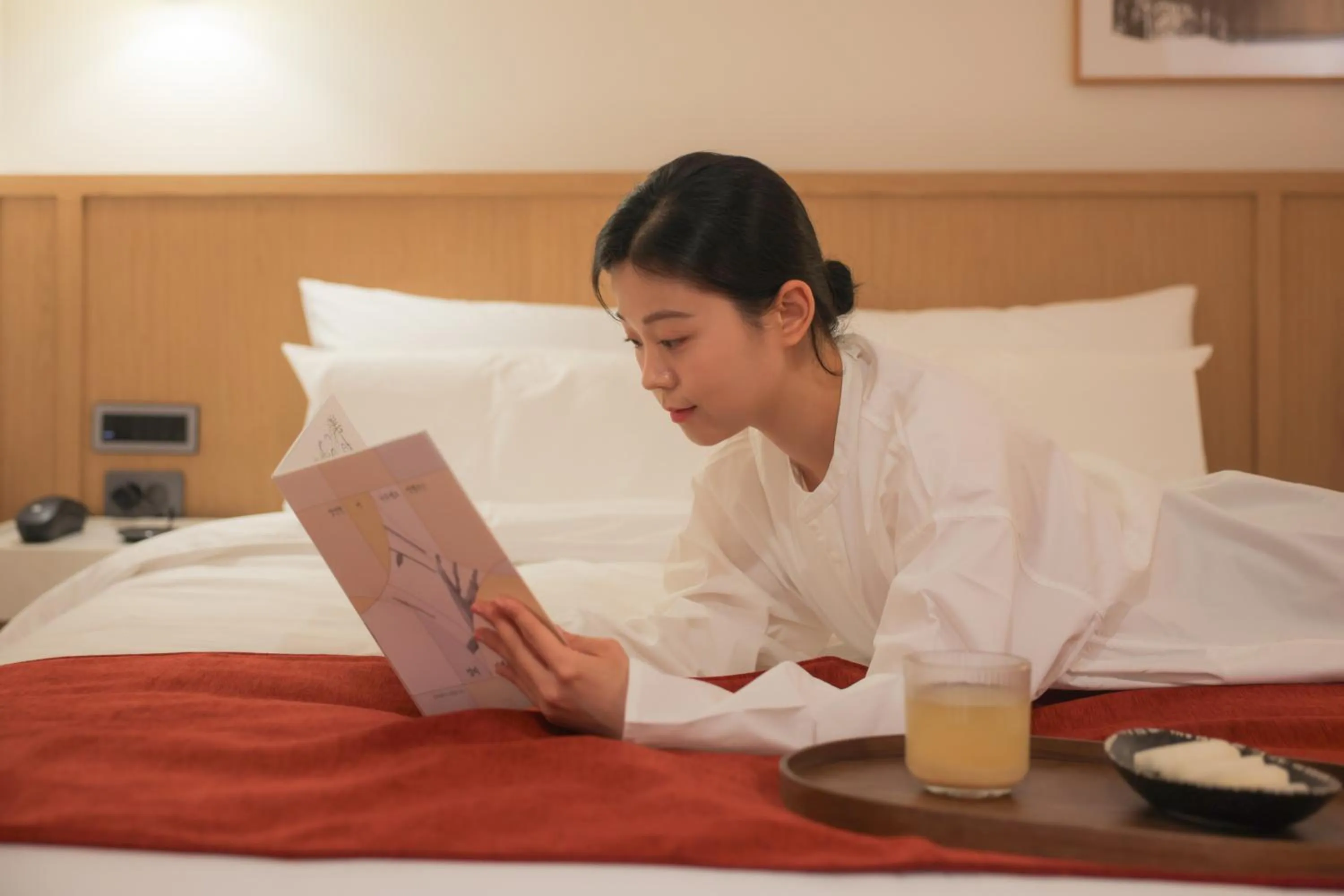 Bed in AanK Hotel & Spa Pyeongtaek