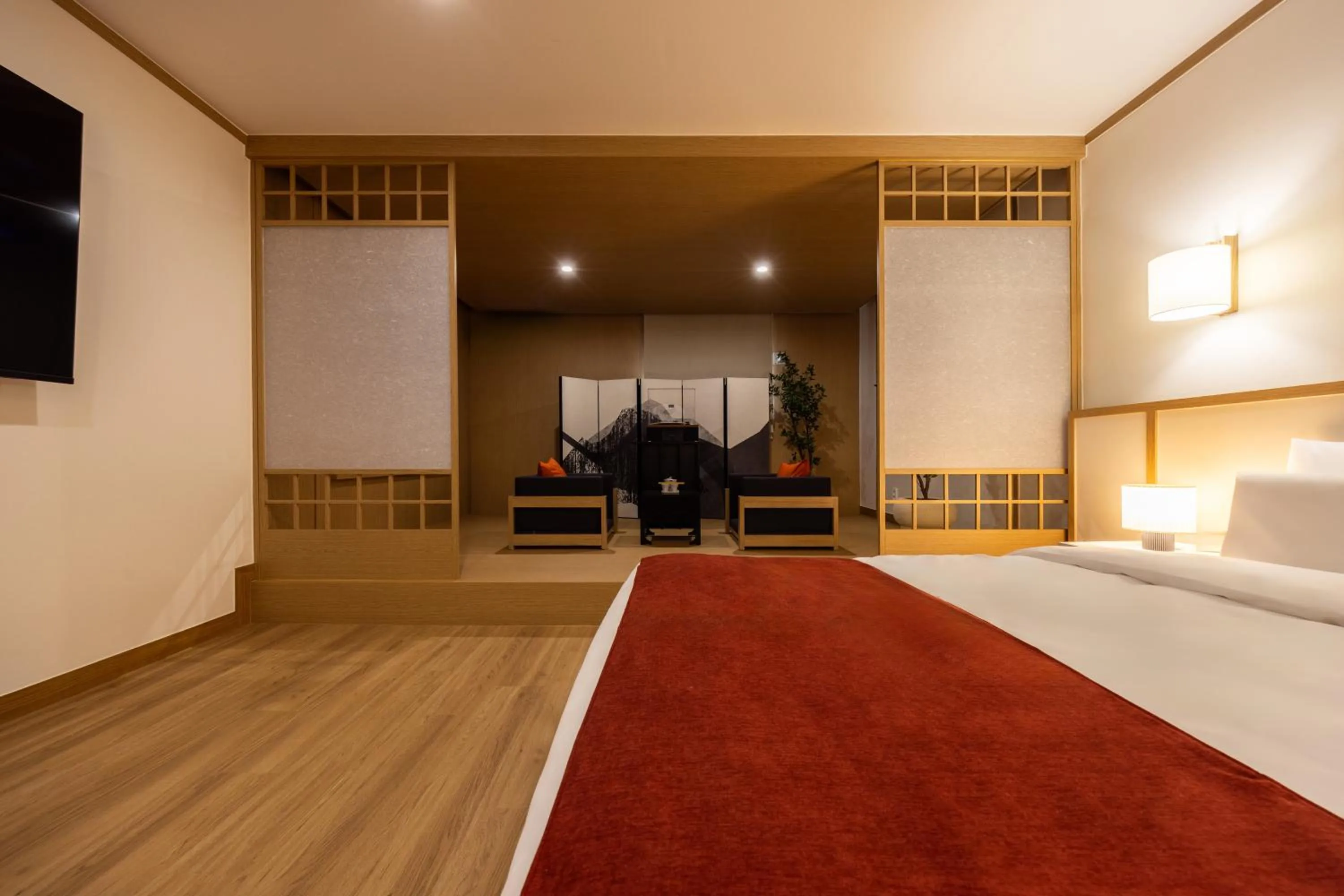 Bed in AanK Hotel & Spa Pyeongtaek