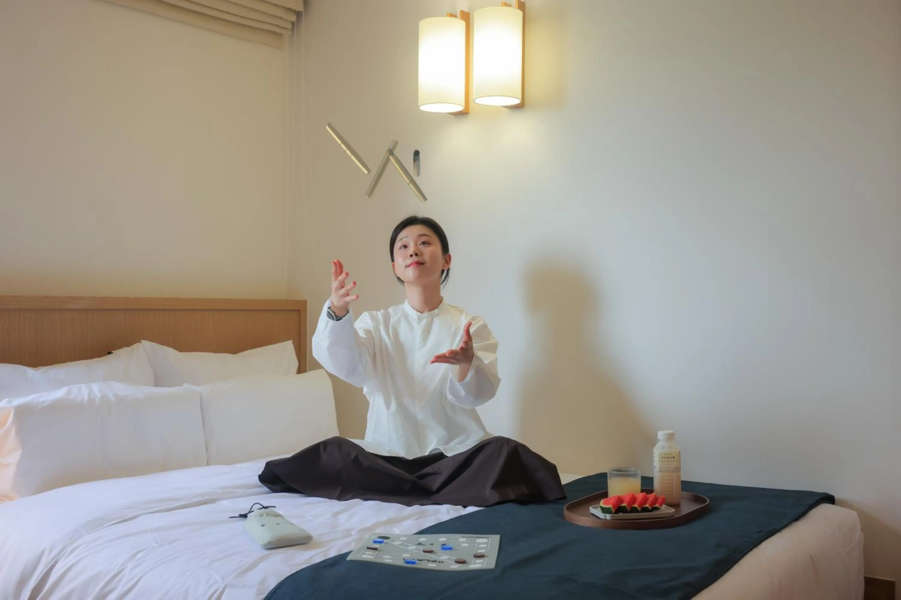 Bed in AanK Hotel & Spa Pyeongtaek