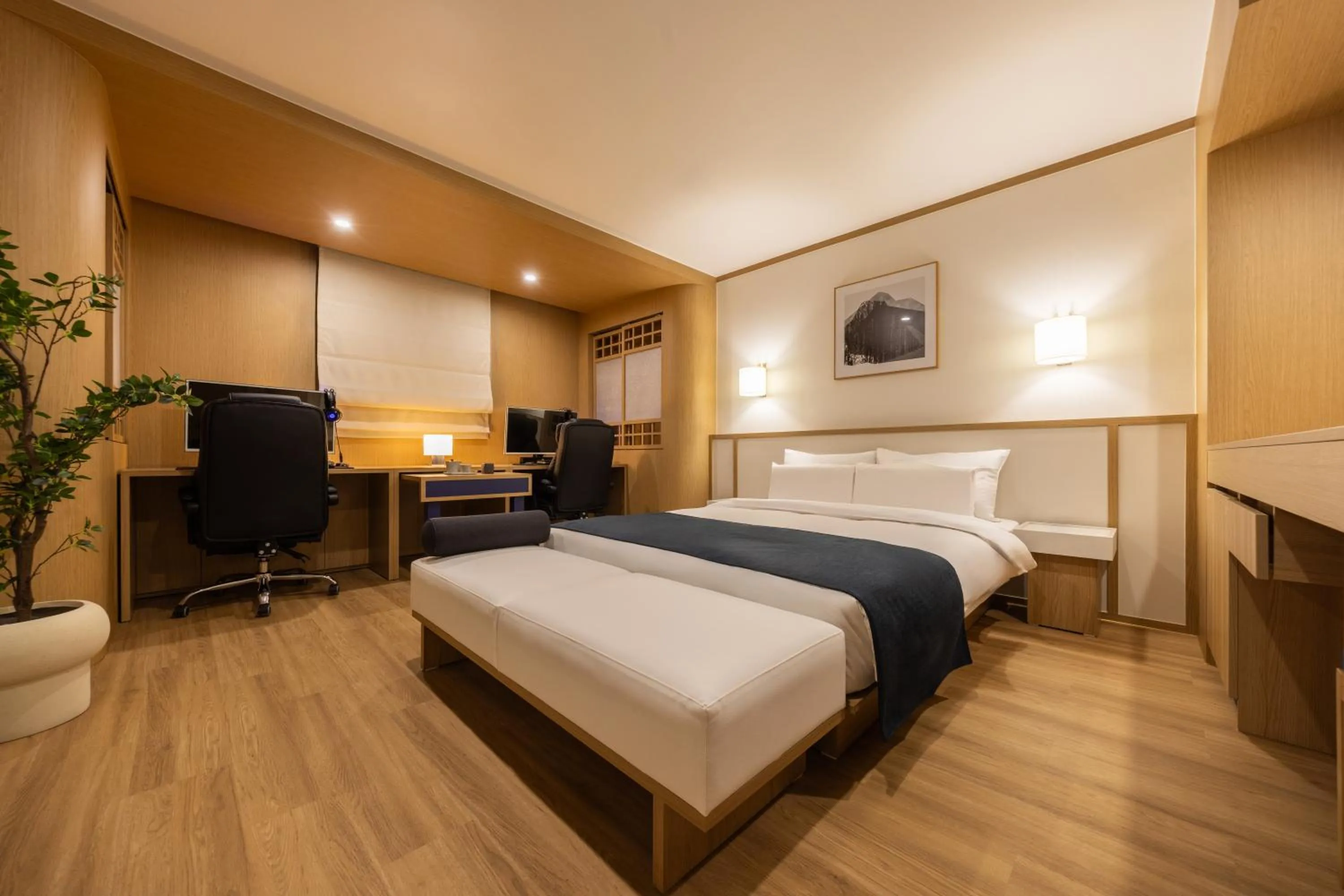 Bed in AanK Hotel & Spa Pyeongtaek