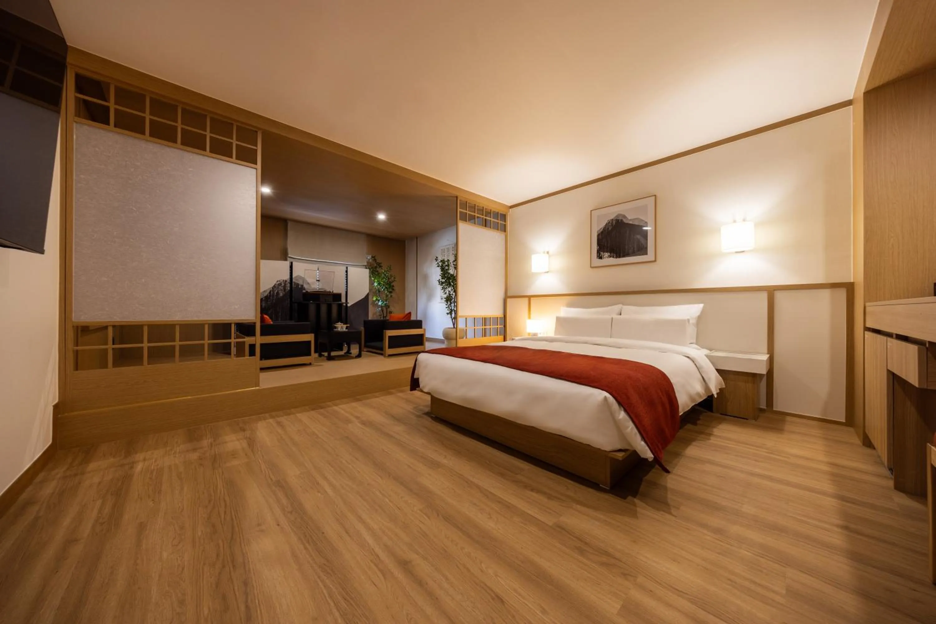 Bed in AanK Hotel & Spa Pyeongtaek