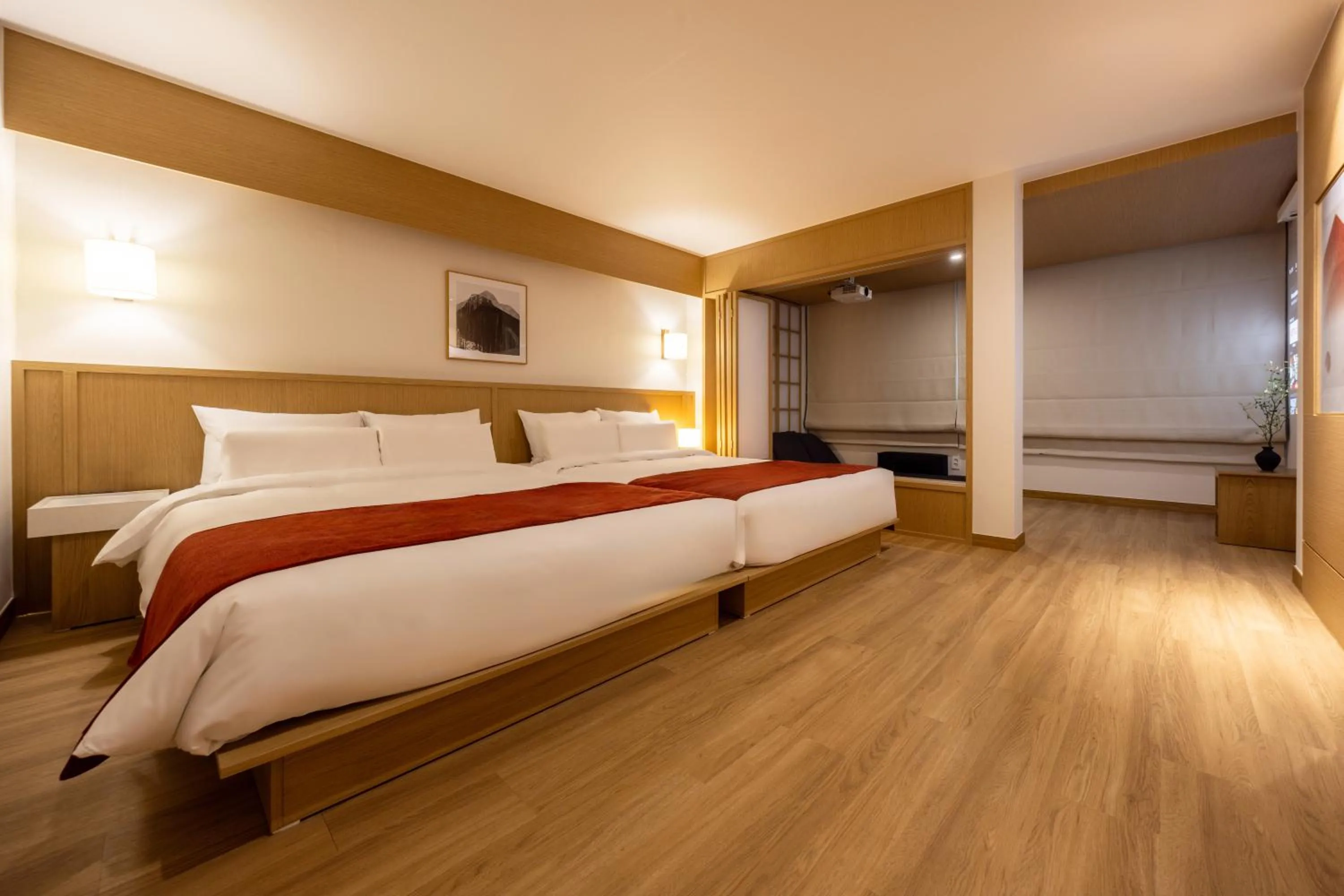 Bed in AanK Hotel & Spa Pyeongtaek