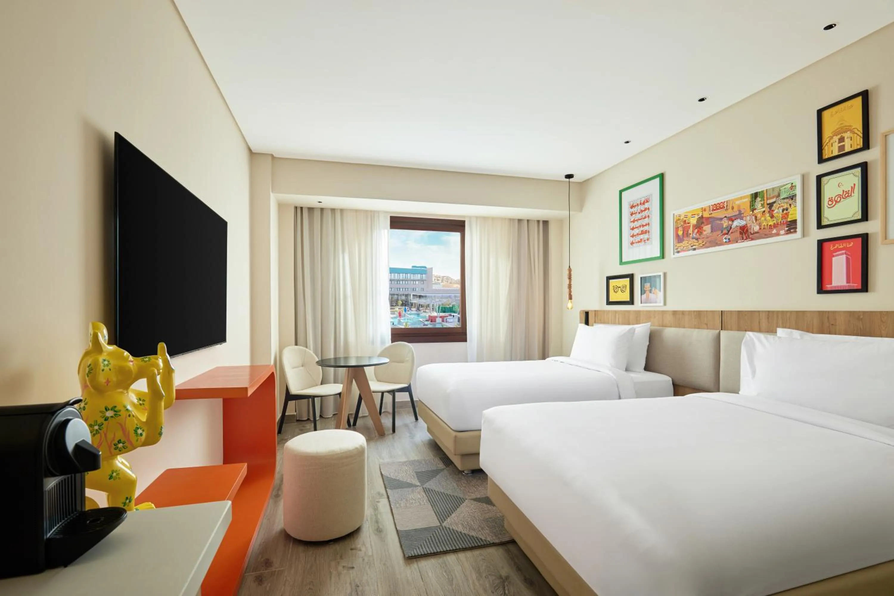 Bed in Hyatt Centric Cairo West