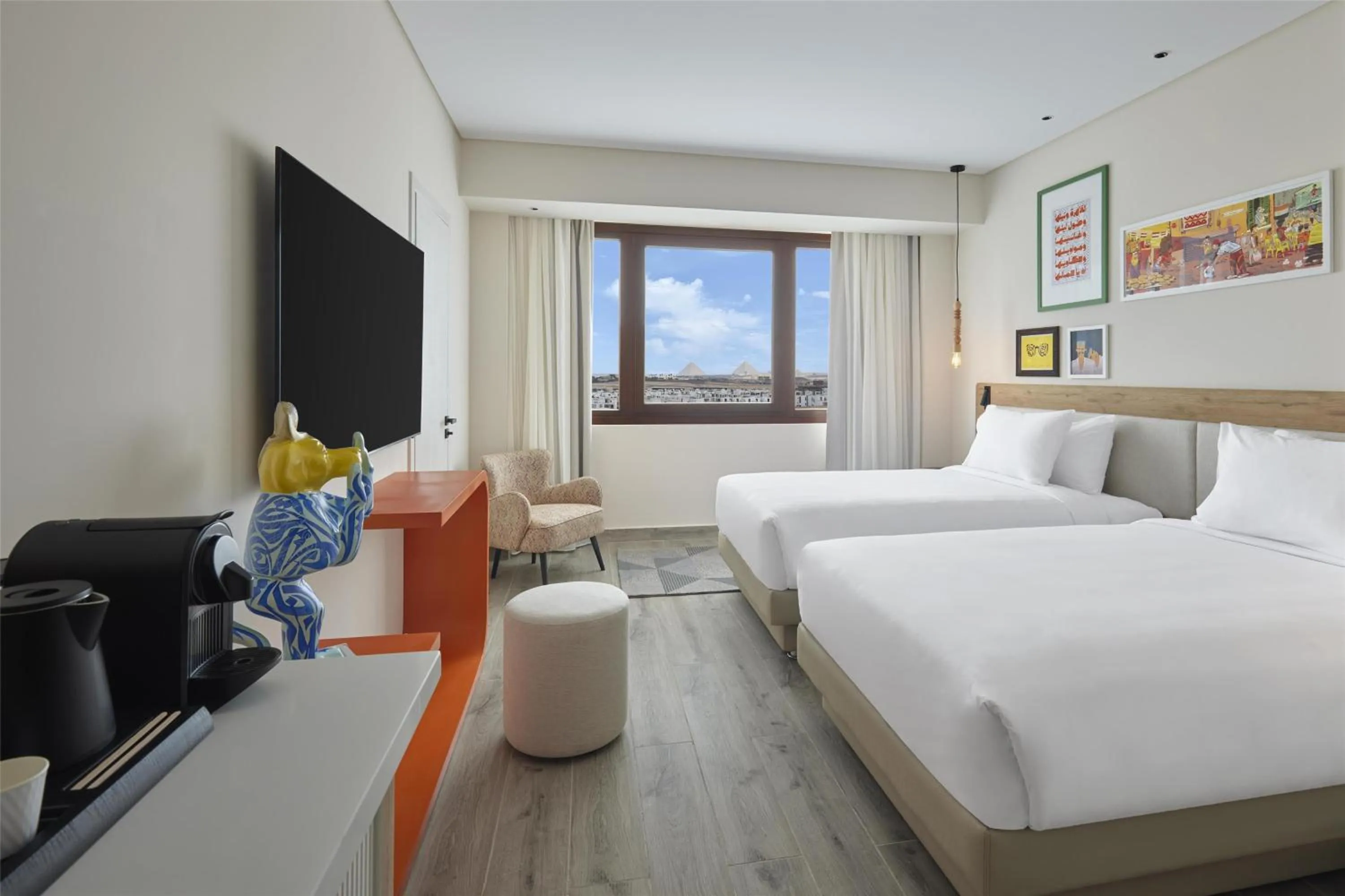 View (from property/room), Bed in Hyatt Centric Cairo West