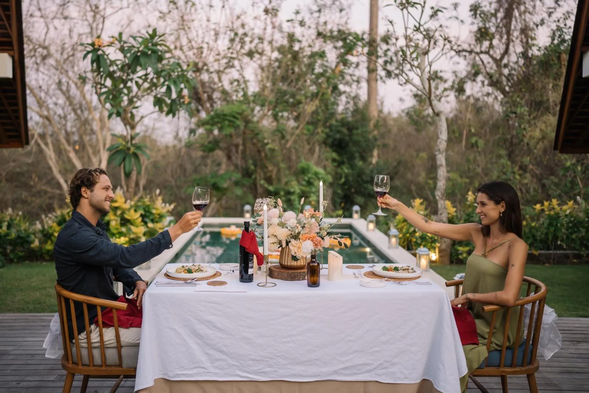 Dinner in Arpana Luxury Private Pool Villas