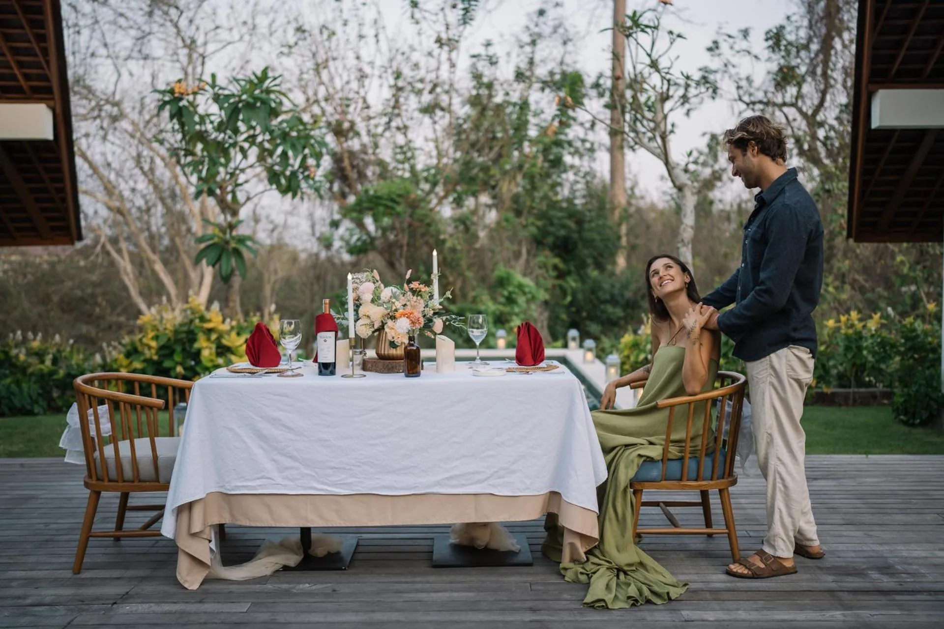 Dinner in Arpana Luxury Private Pool Villas