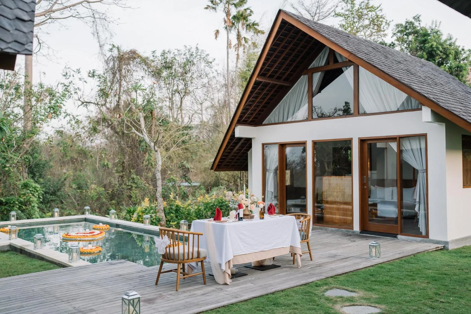 Dinner in Arpana Luxury Private Pool Villas