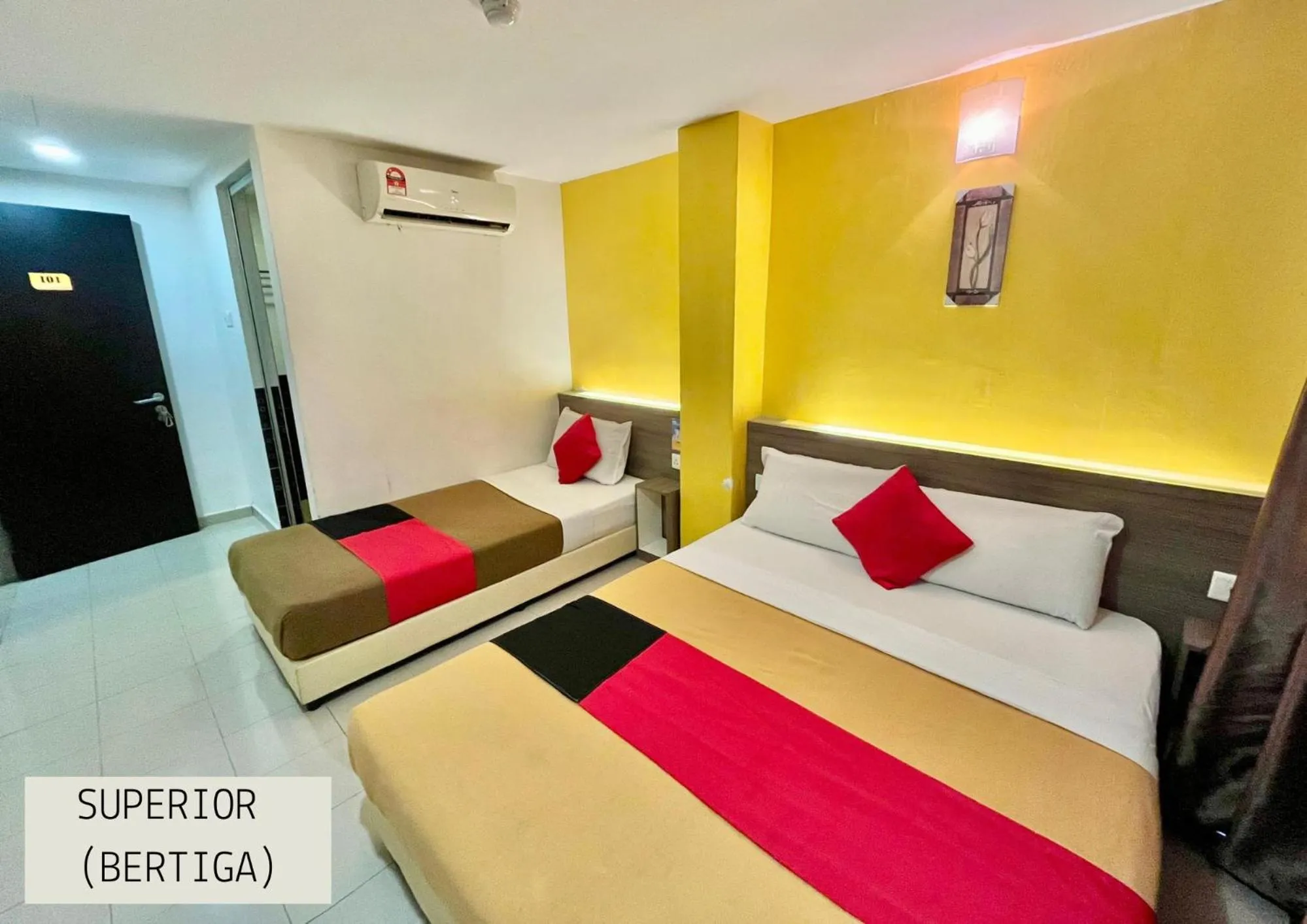 Bedroom in Yellow Mansion Hotel Melaka Raya