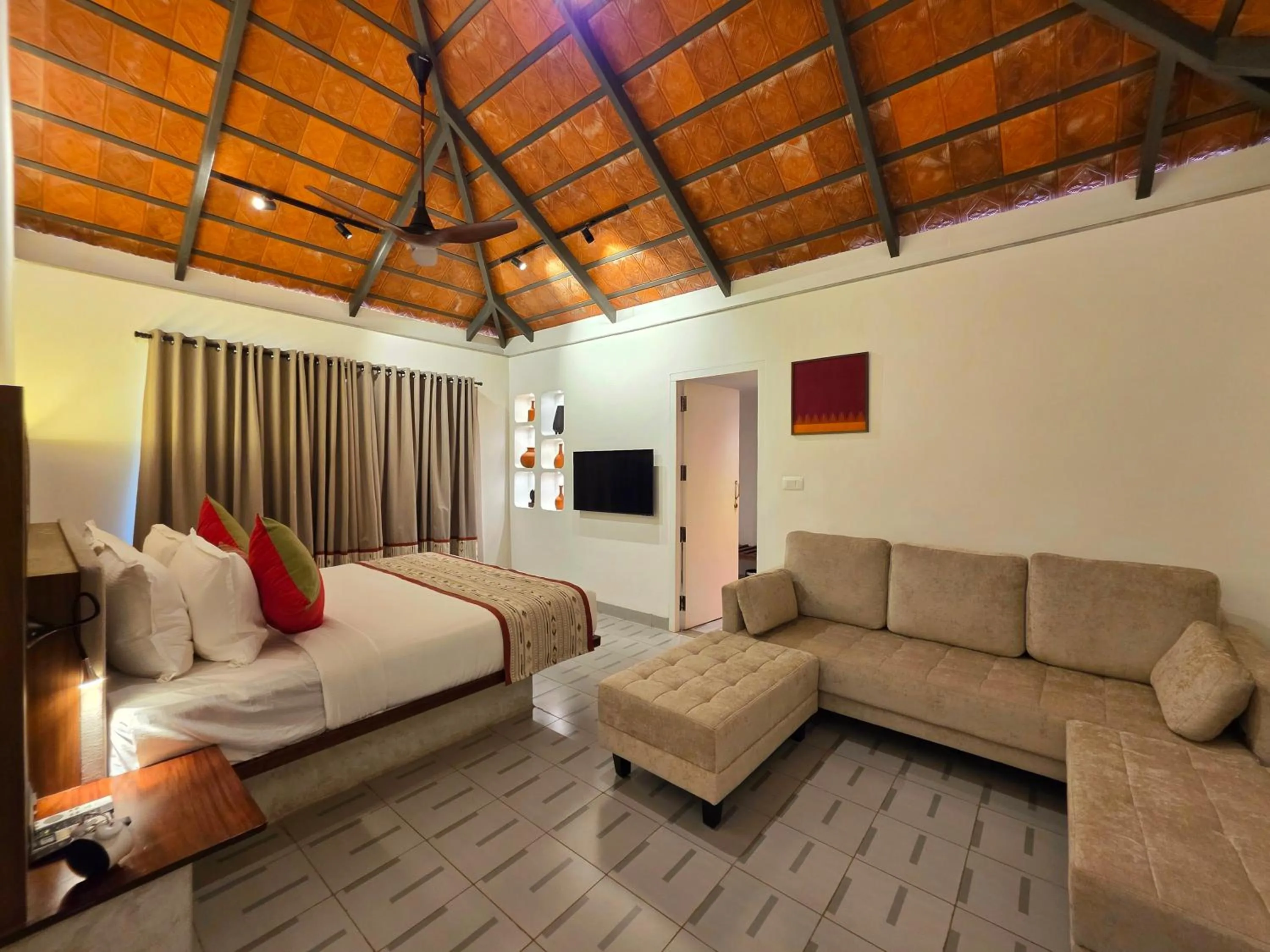 Bed in Vedic Village Retreat Kodungallur