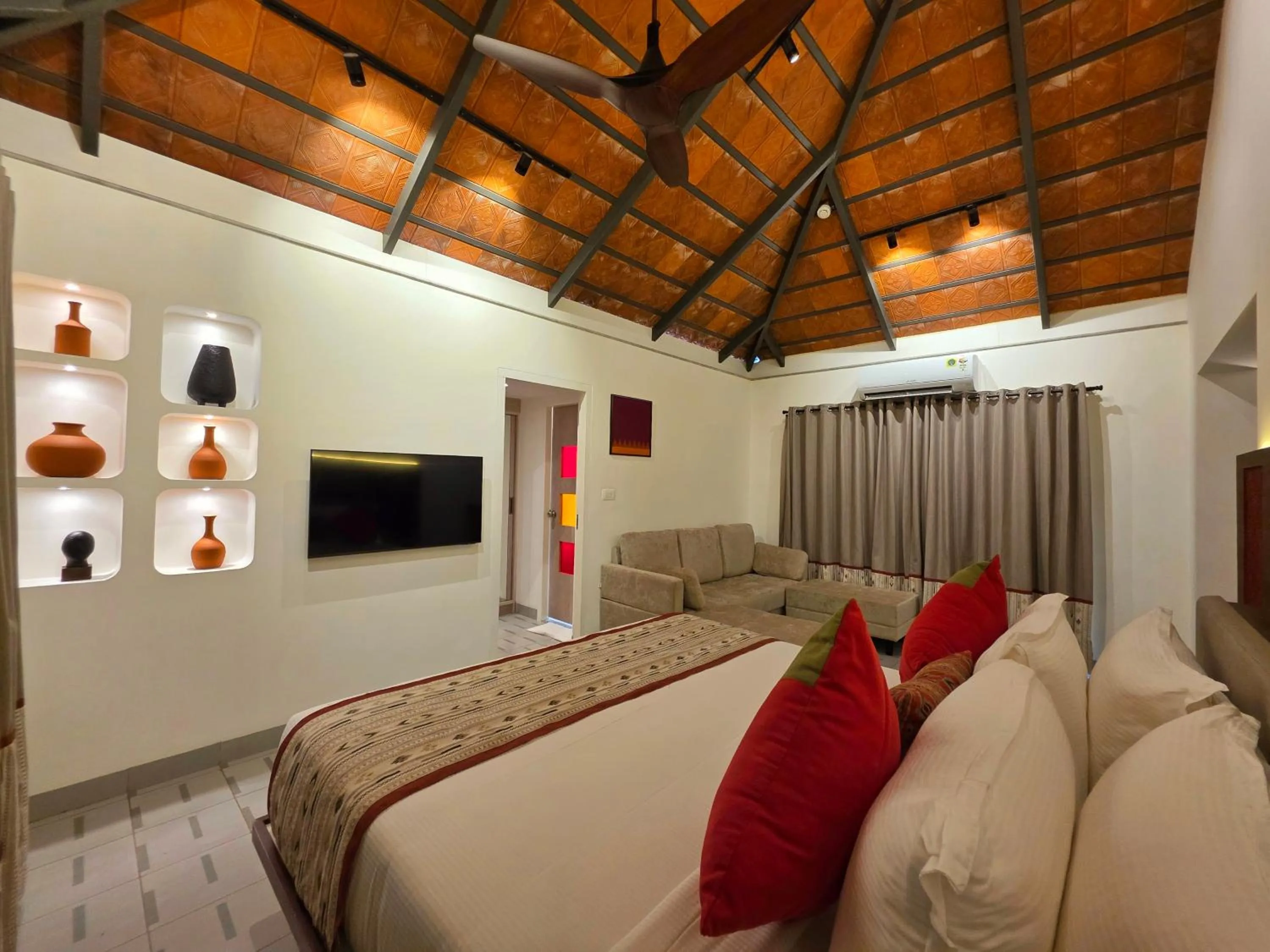 Bed in Vedic Village Retreat Kodungallur