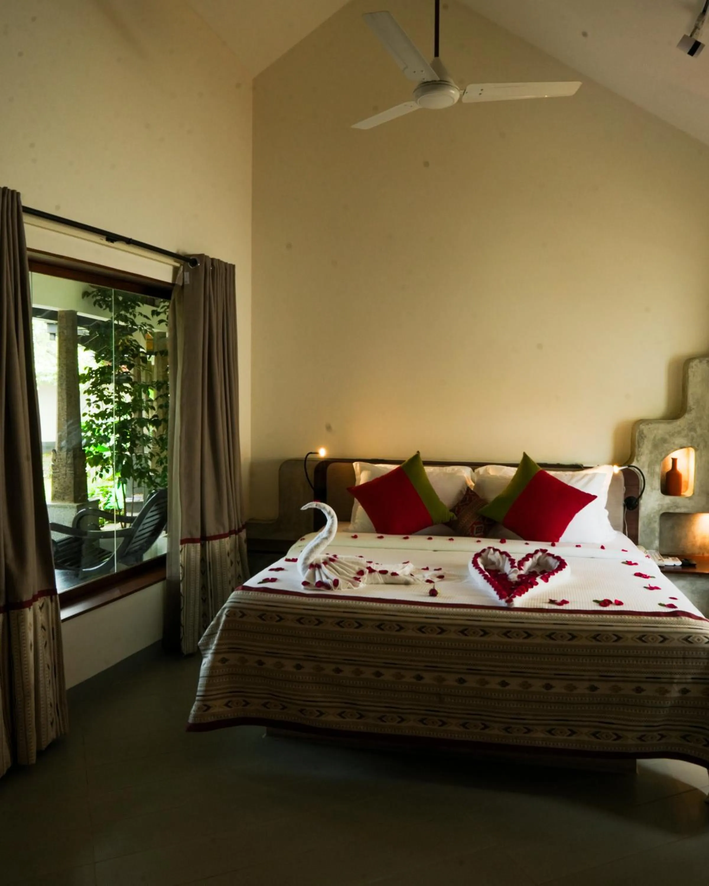 Bed in Vedic Village Retreat Kodungallur