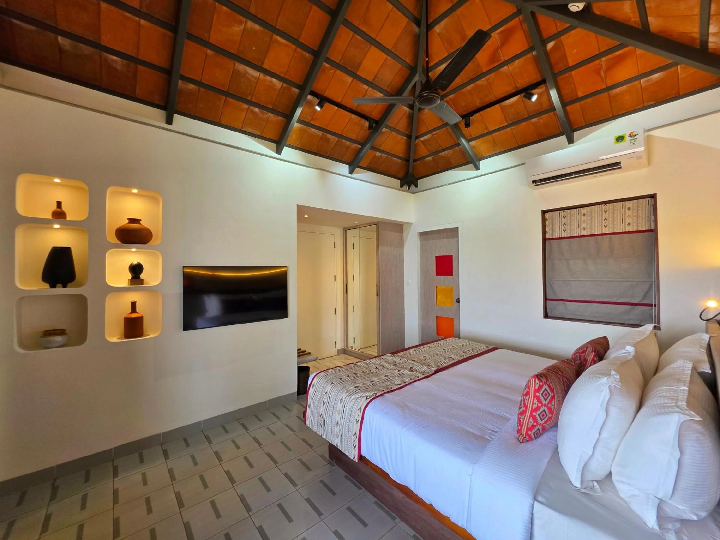 Bed in Vedic Village Retreat Kodungallur