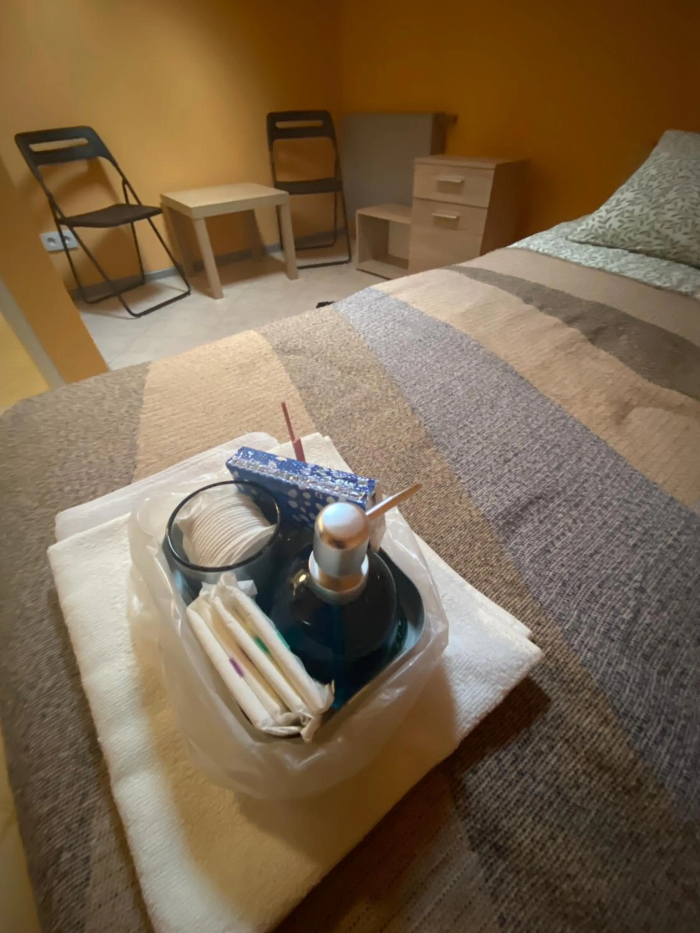 towels, Bed in Art Inn Space