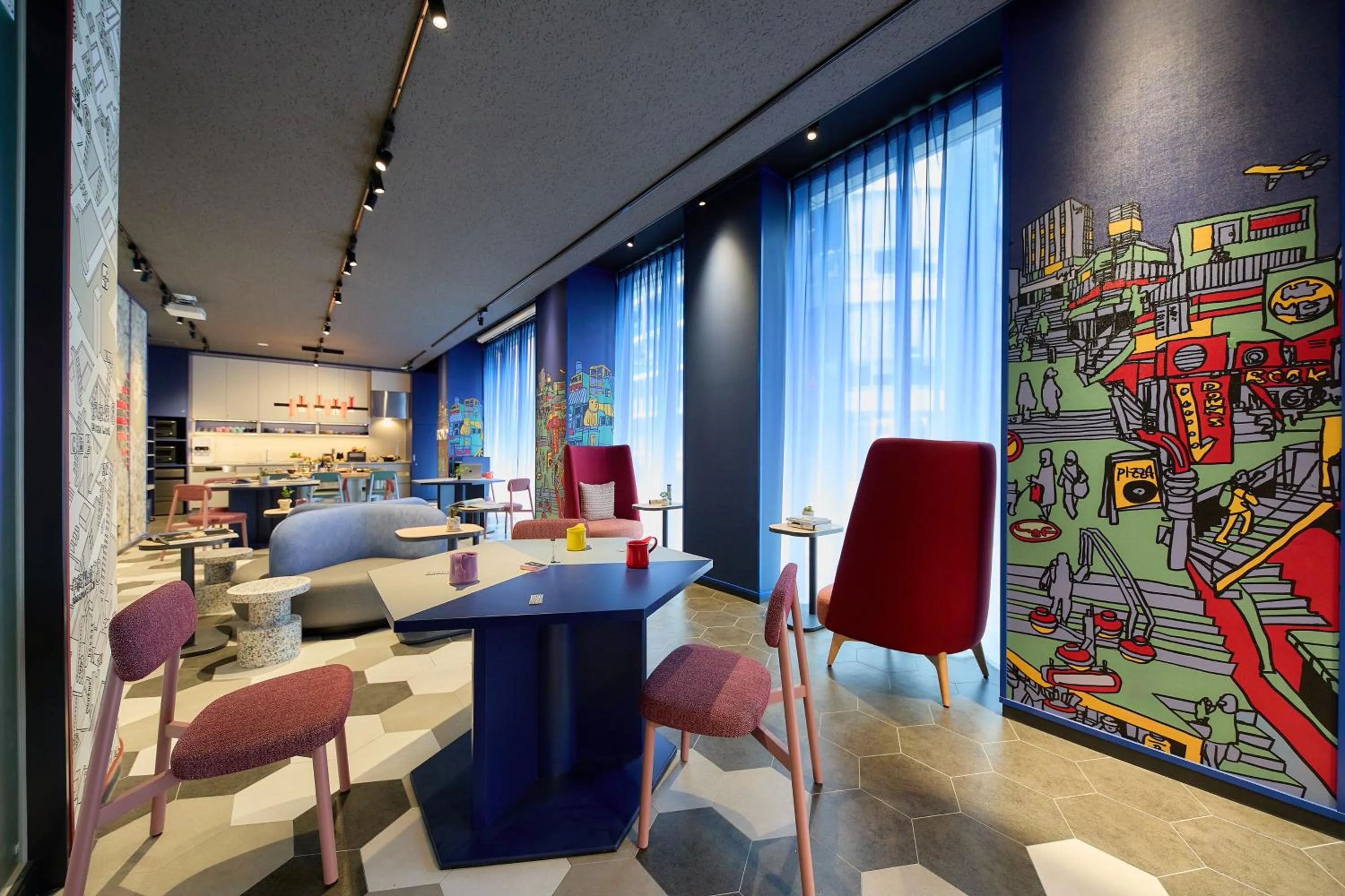 Communal lounge/ TV room in lyf Shibuya Tokyo