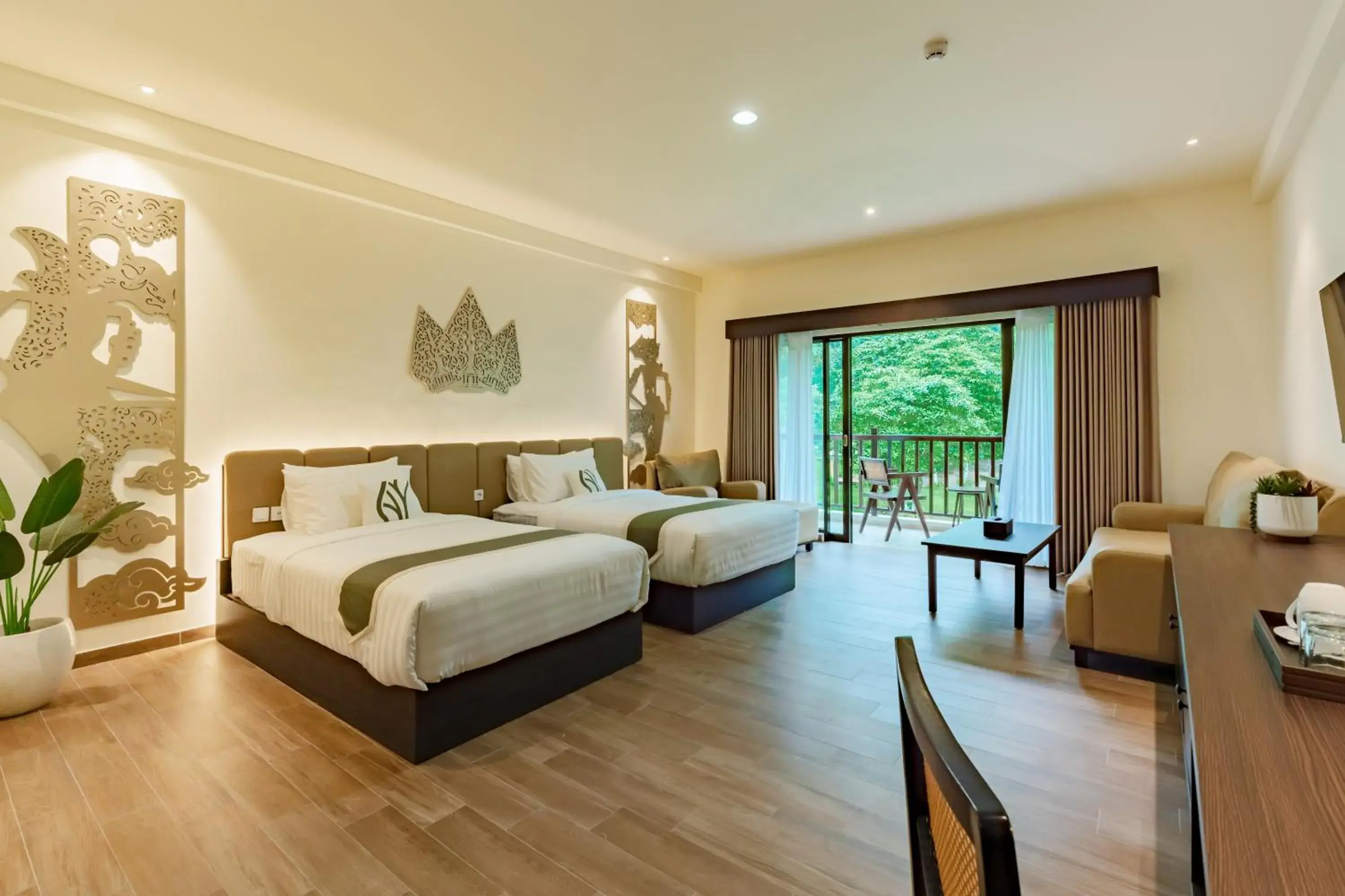 Deluxe Double or Twin Room with Mountain View in The Omala Resort Tretes Deluxe Double or Twin Room with Mountain View in The Omala Resort Tretes