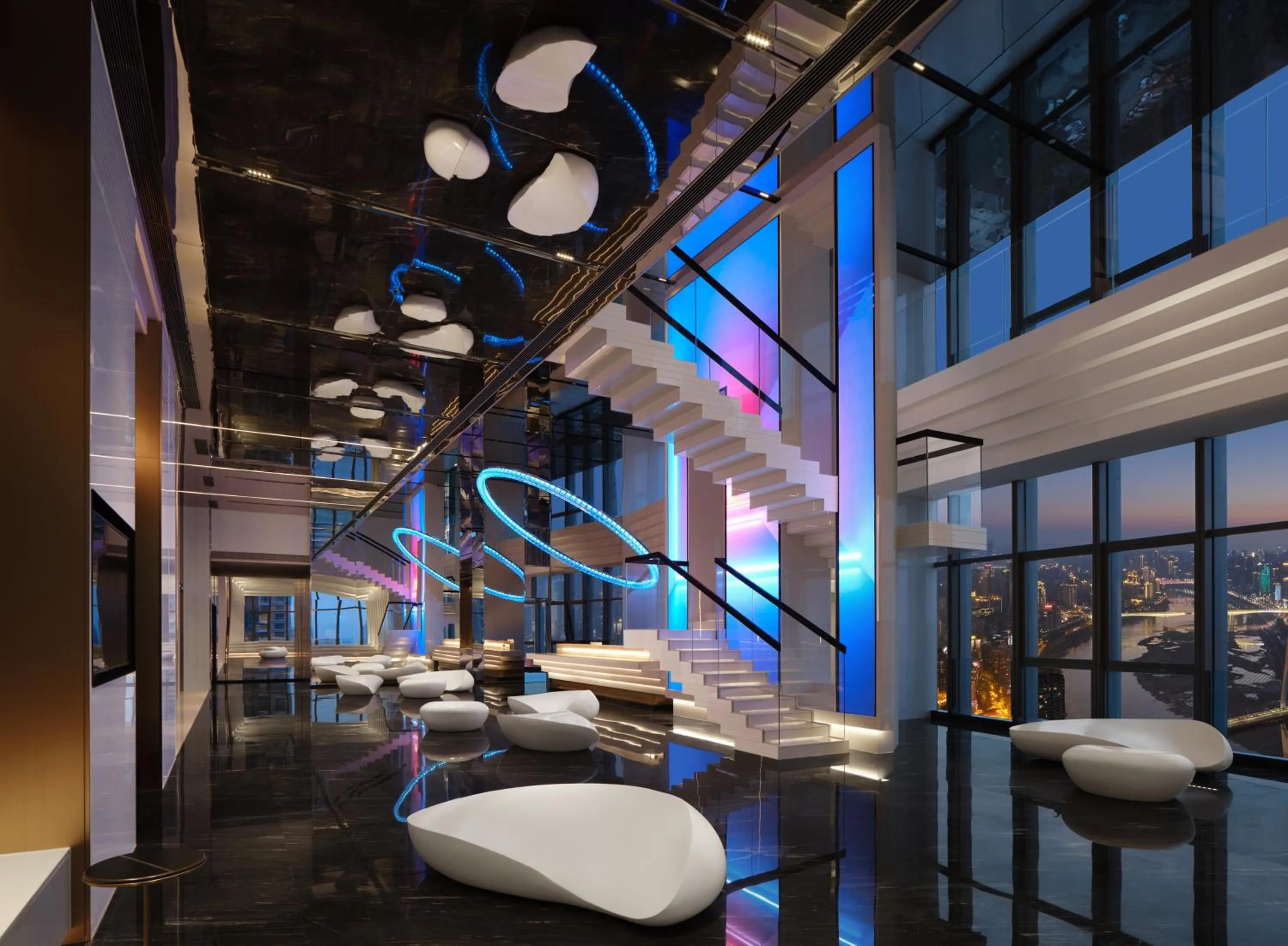 Lobby or reception in ISEYA Panoramic Hotel Chongqing Jiefangbei Raffles Plaza