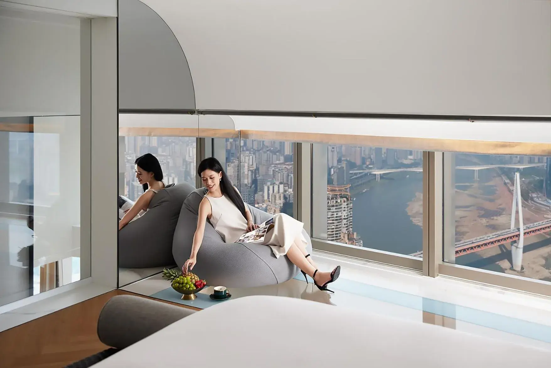 River-view Loft Suite-1 Bedroom+1 Sofa Bed in ISEYA Panoramic Hotel Chongqing Jiefangbei Raffles Plaza River-view Loft Suite-1 Bedroom+1 Sofa Bed in ISEYA Panoramic Hotel Chongqing Jiefangbei Raffles Plaza