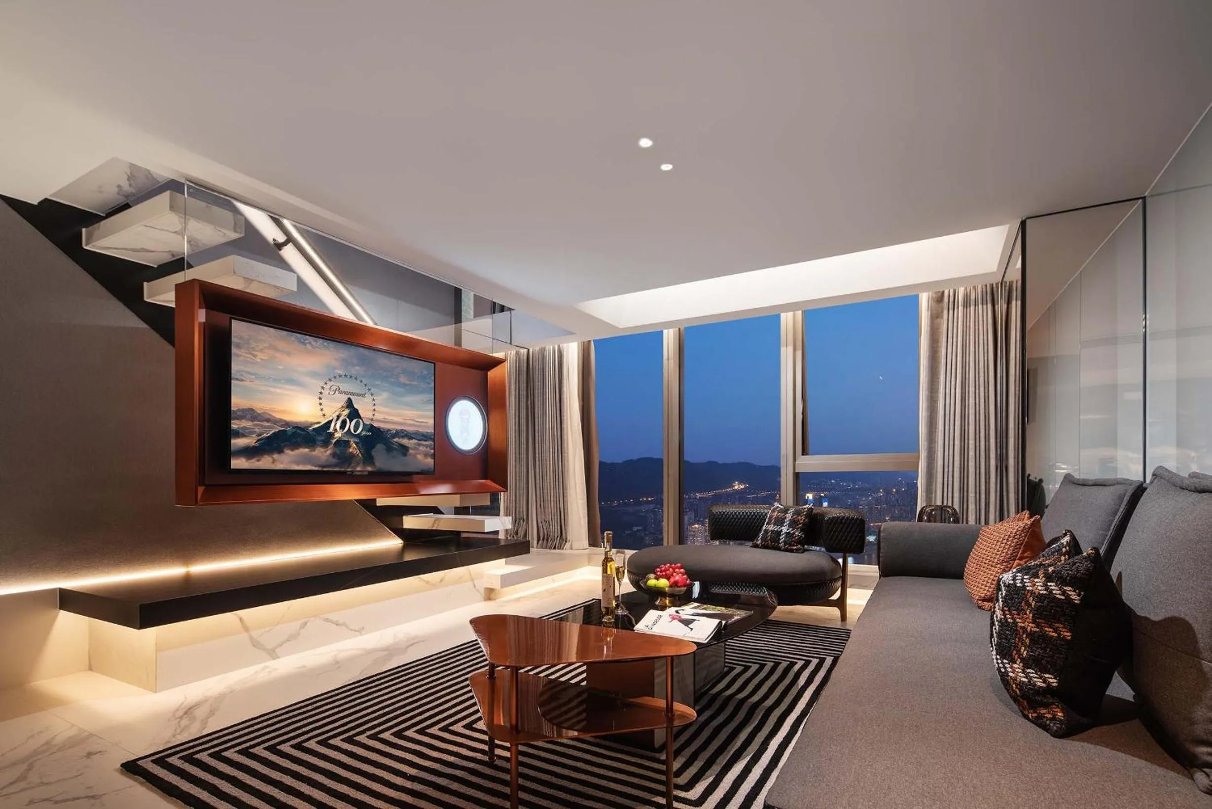 Living room in ISEYA Panoramic Hotel Chongqing Jiefangbei Raffles Plaza