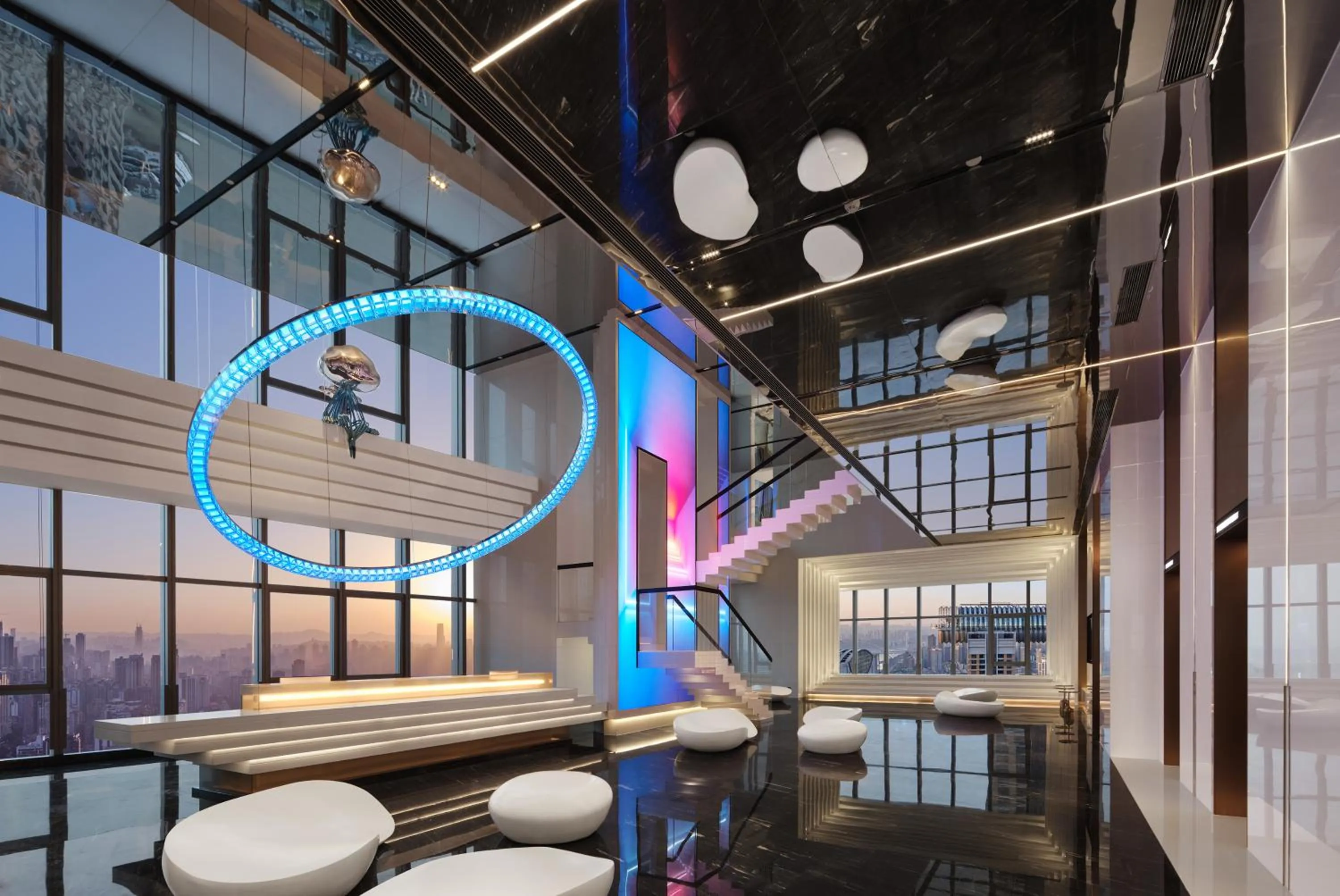 Lobby or reception in ISEYA Panoramic Hotel Chongqing Jiefangbei Raffles Plaza