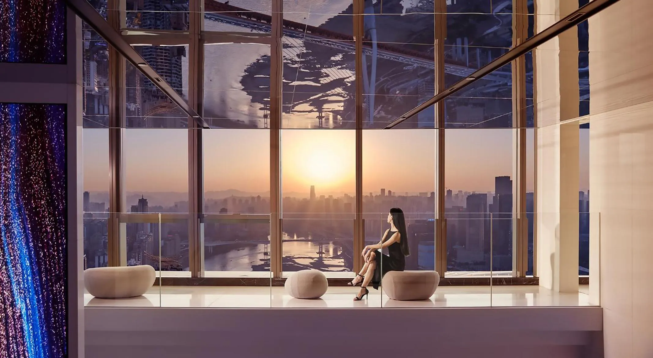 Sunset in ISEYA Panoramic Hotel Chongqing Jiefangbei Raffles Plaza