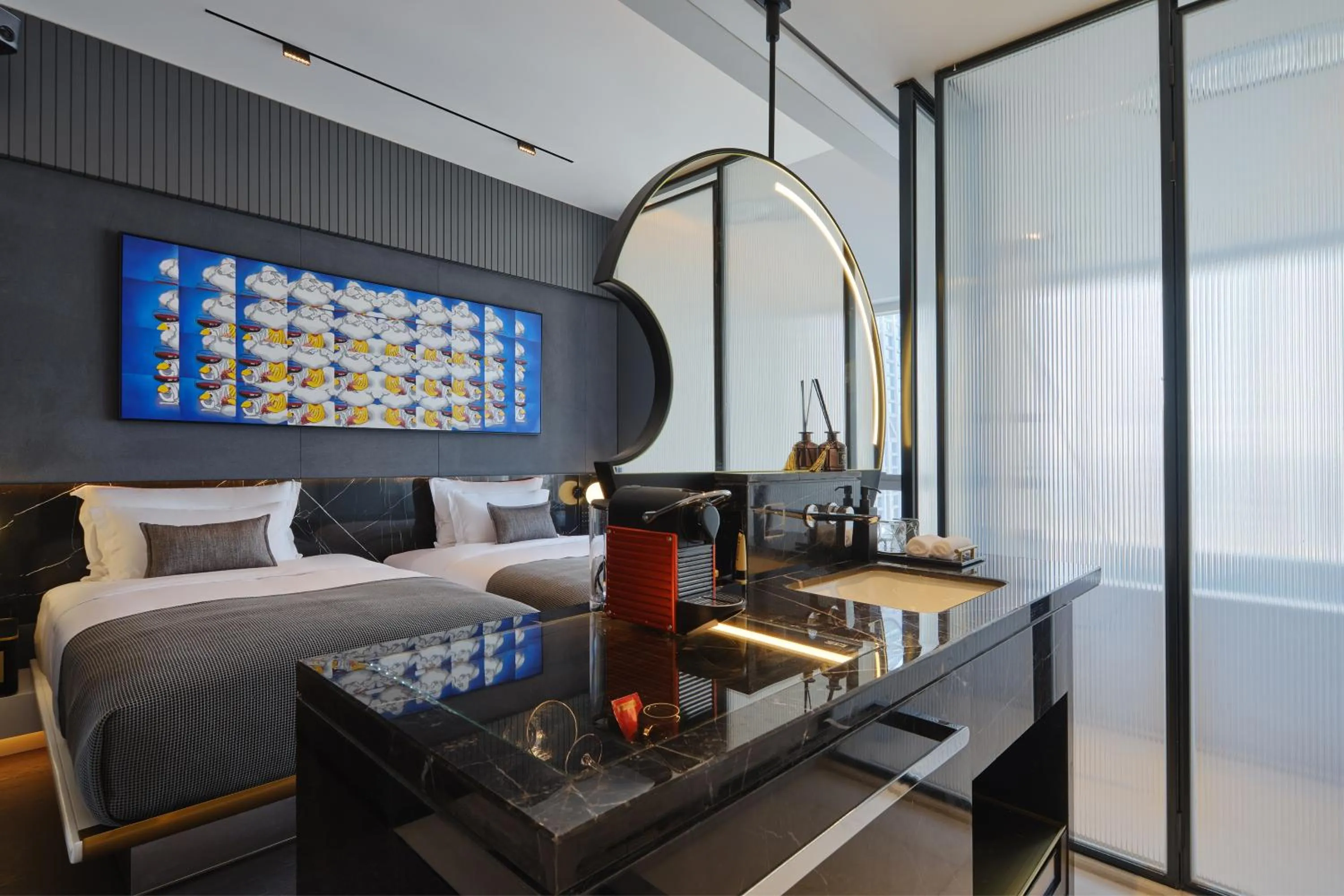 Bed in ISEYA Panoramic Hotel Chongqing Jiefangbei Raffles Plaza