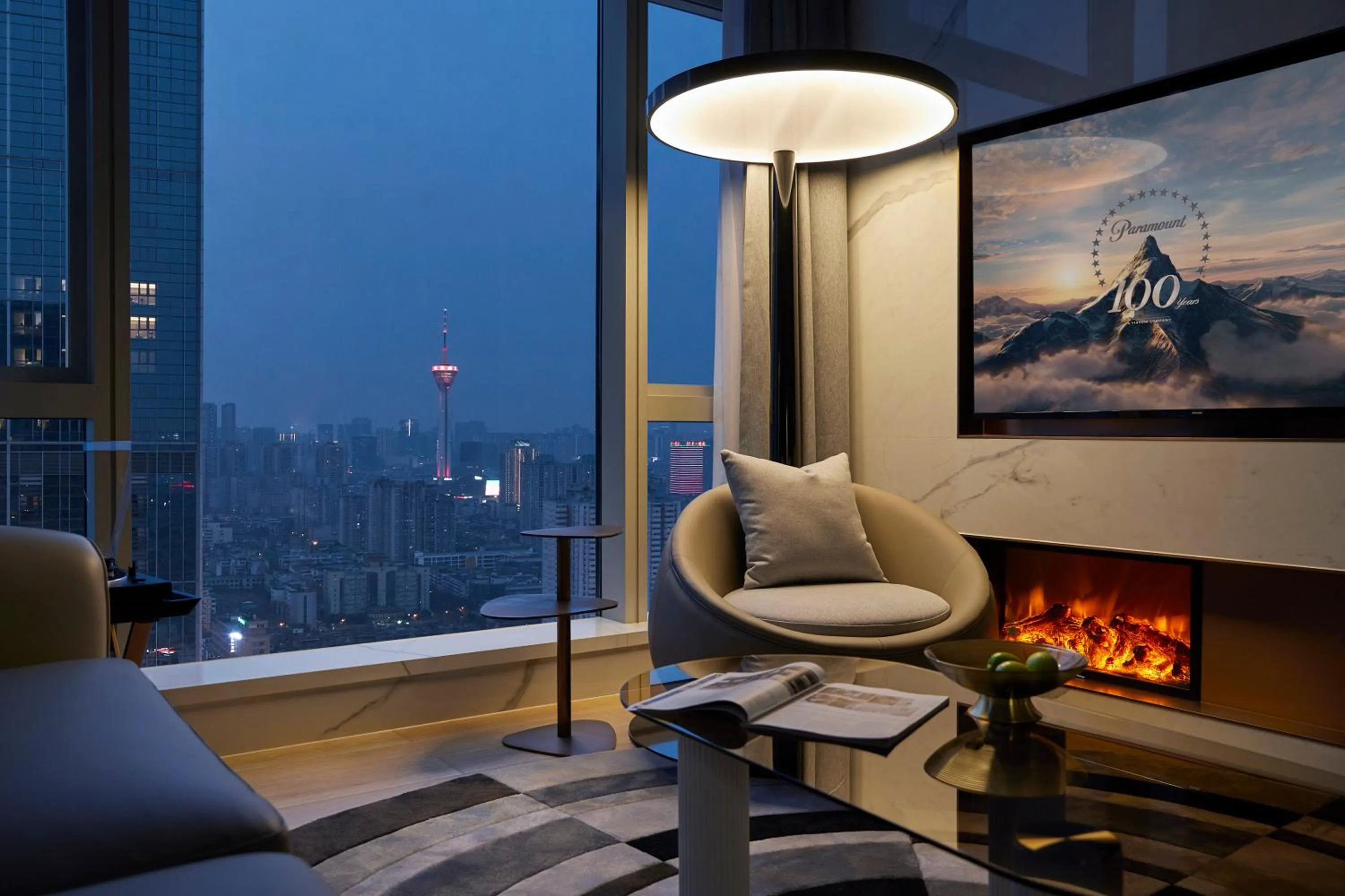 Living room in ISEYA Serviced Apart-ment Chengdu Taikoo Li Flagship