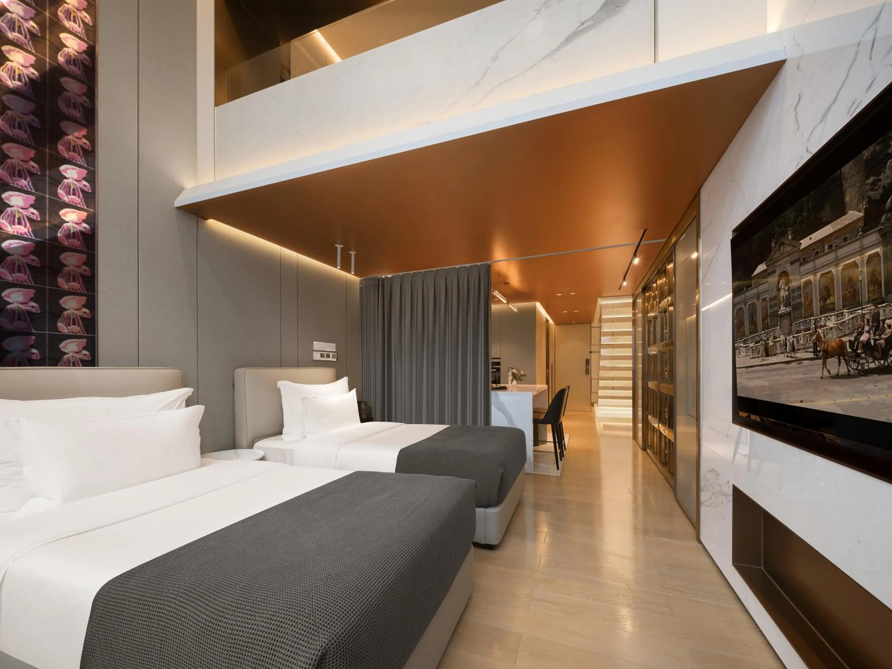 Bed in ISEYA Serviced Apart-ment Chengdu Taikoo Li Flagship