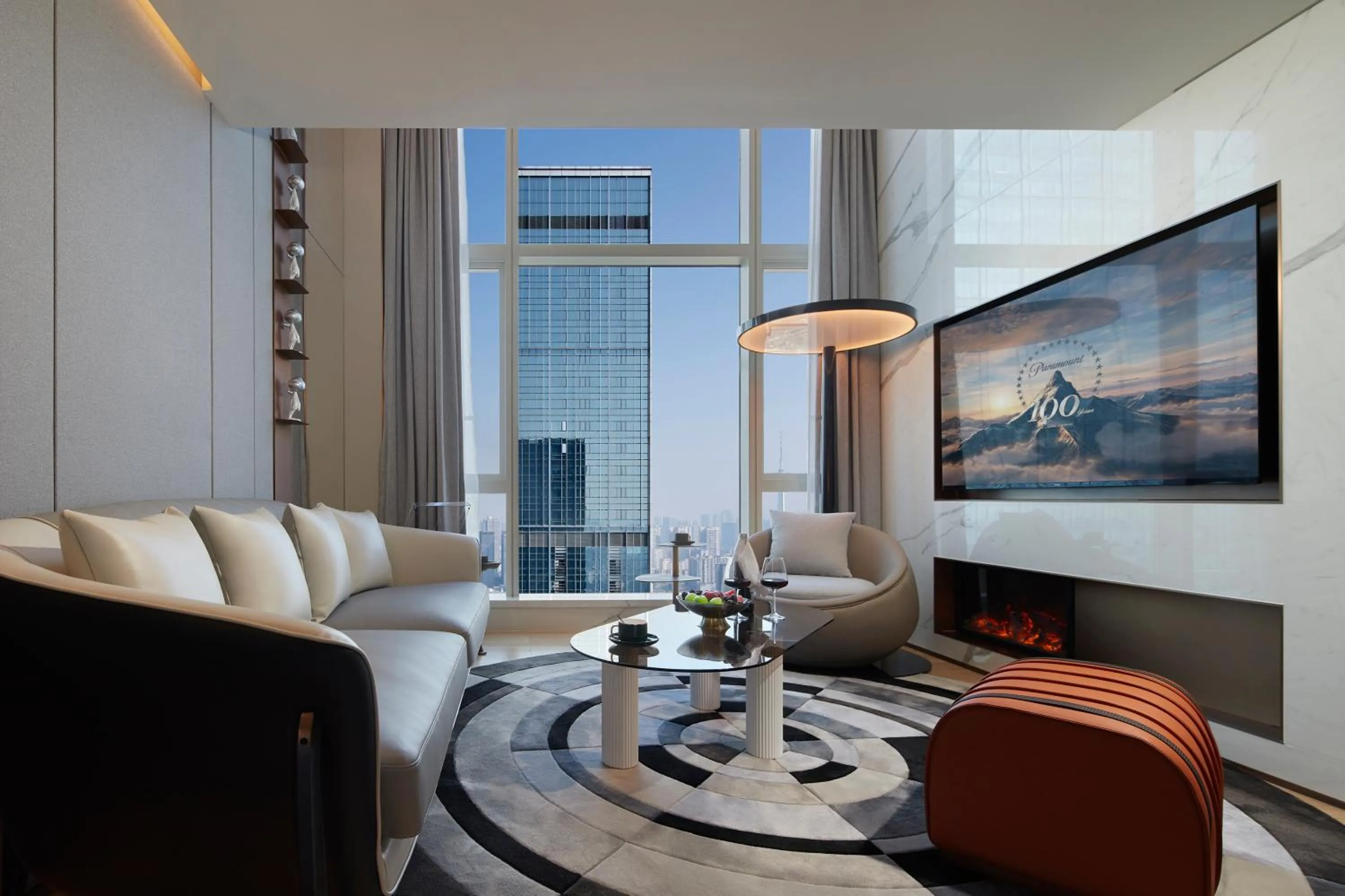 Living room in ISEYA Serviced Apart-ment Chengdu Taikoo Li Flagship