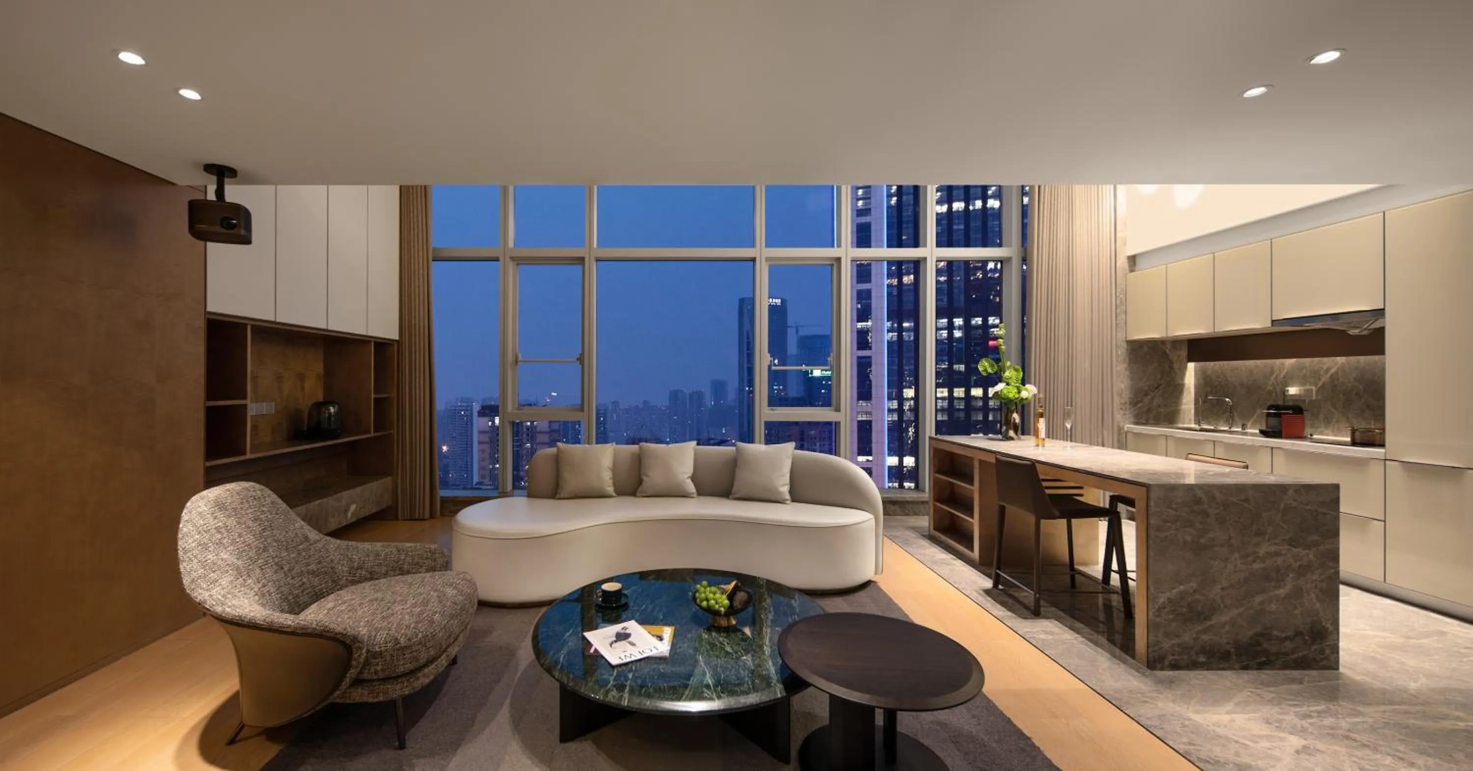 Living room in ISEYA Serviced Apart-ment Chengdu Taikoo Li Flagship