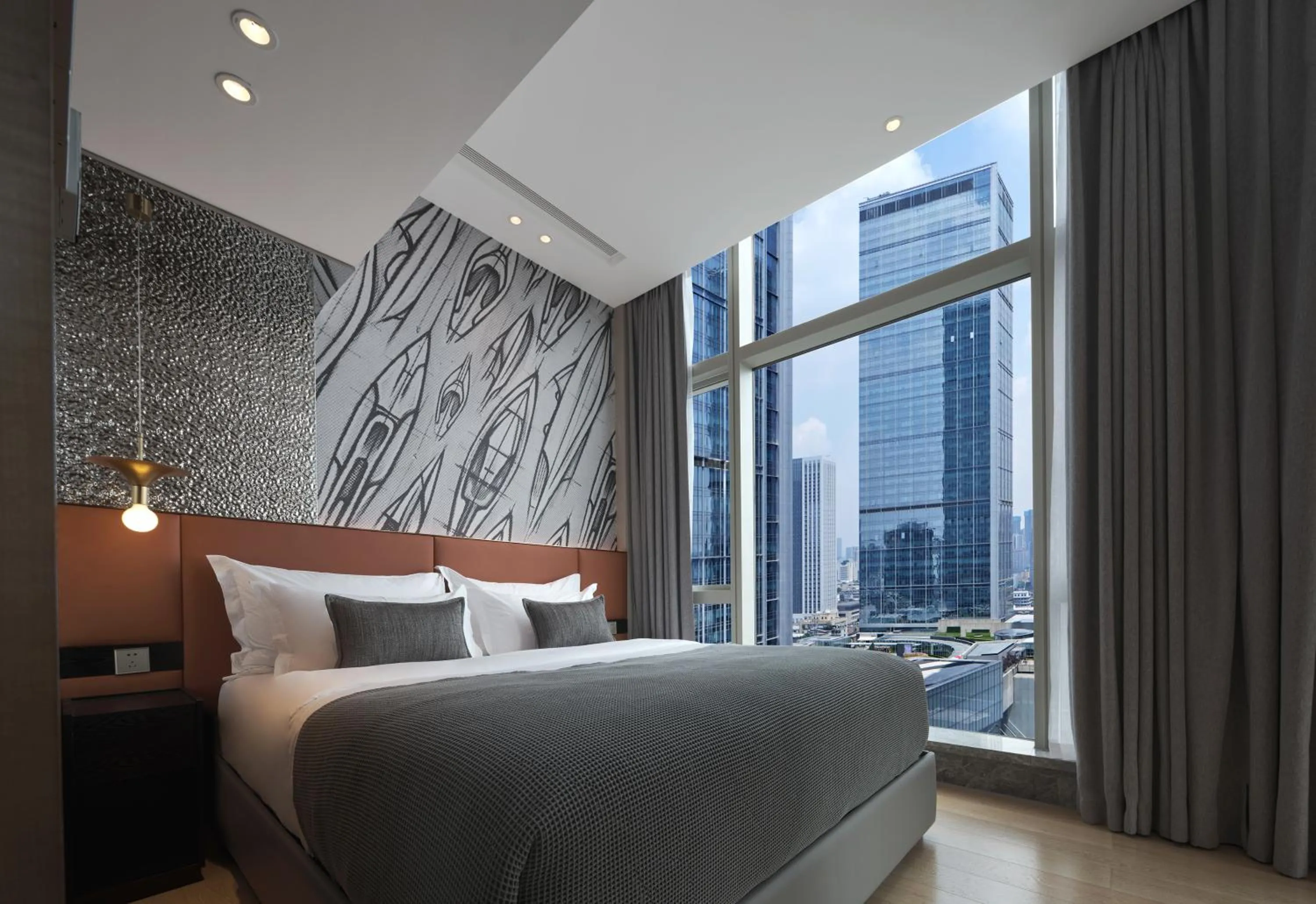 Bed in ISEYA Serviced Apart-ment Chengdu Taikoo Li Flagship