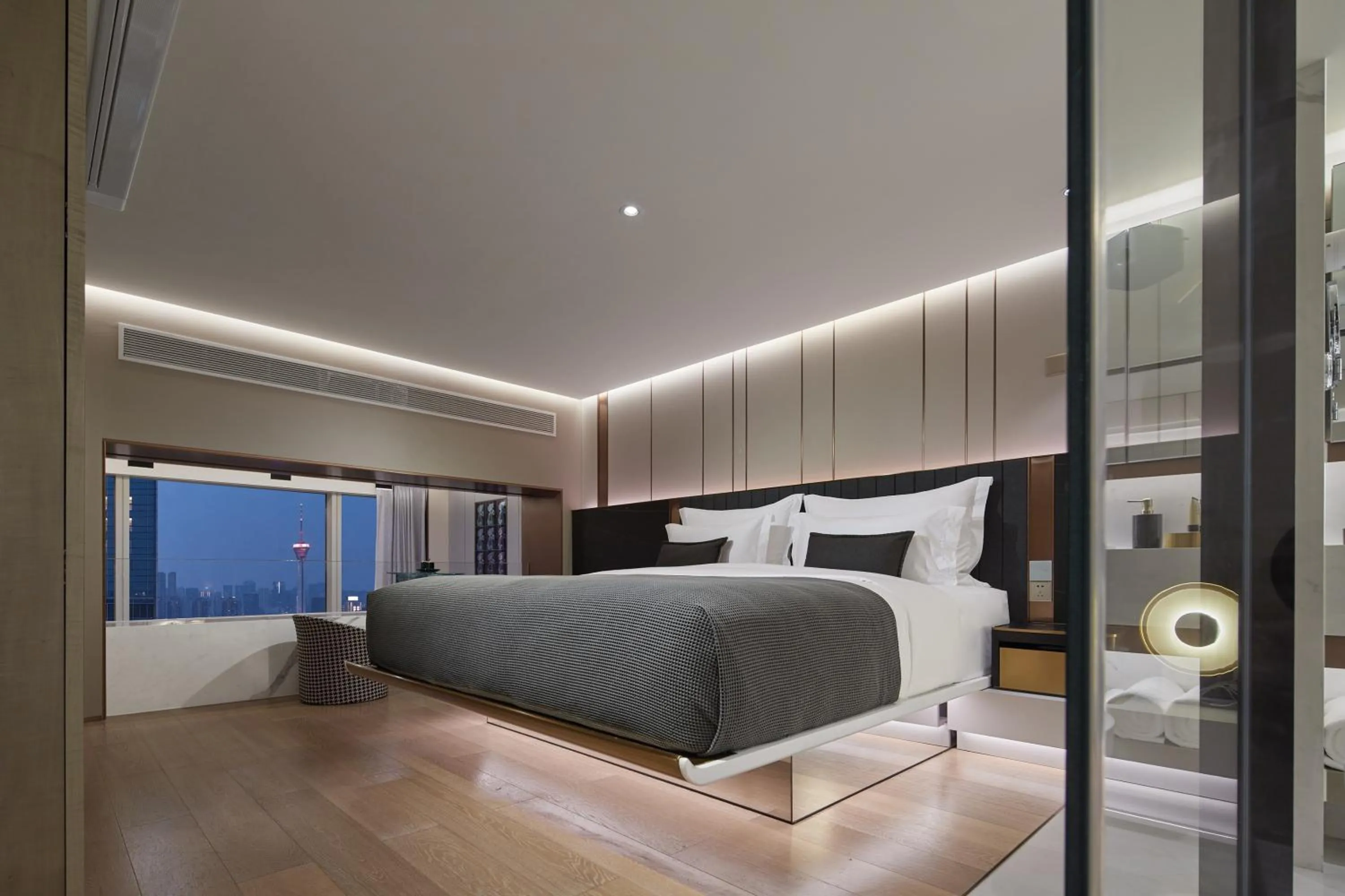 Bed in ISEYA Serviced Apart-ment Chengdu Taikoo Li Flagship