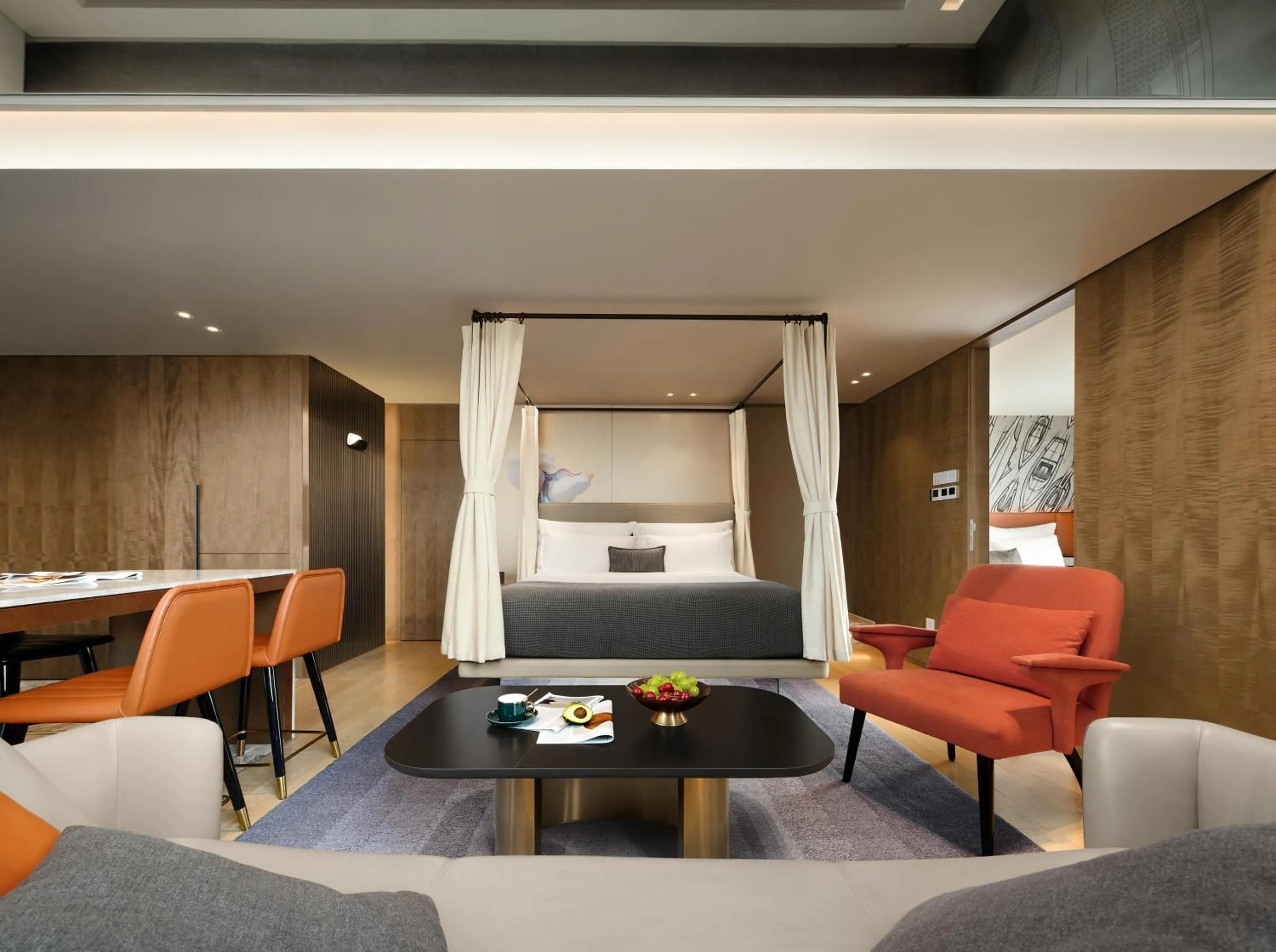 Living room in ISEYA Serviced Apart-ment Chengdu Taikoo Li Flagship