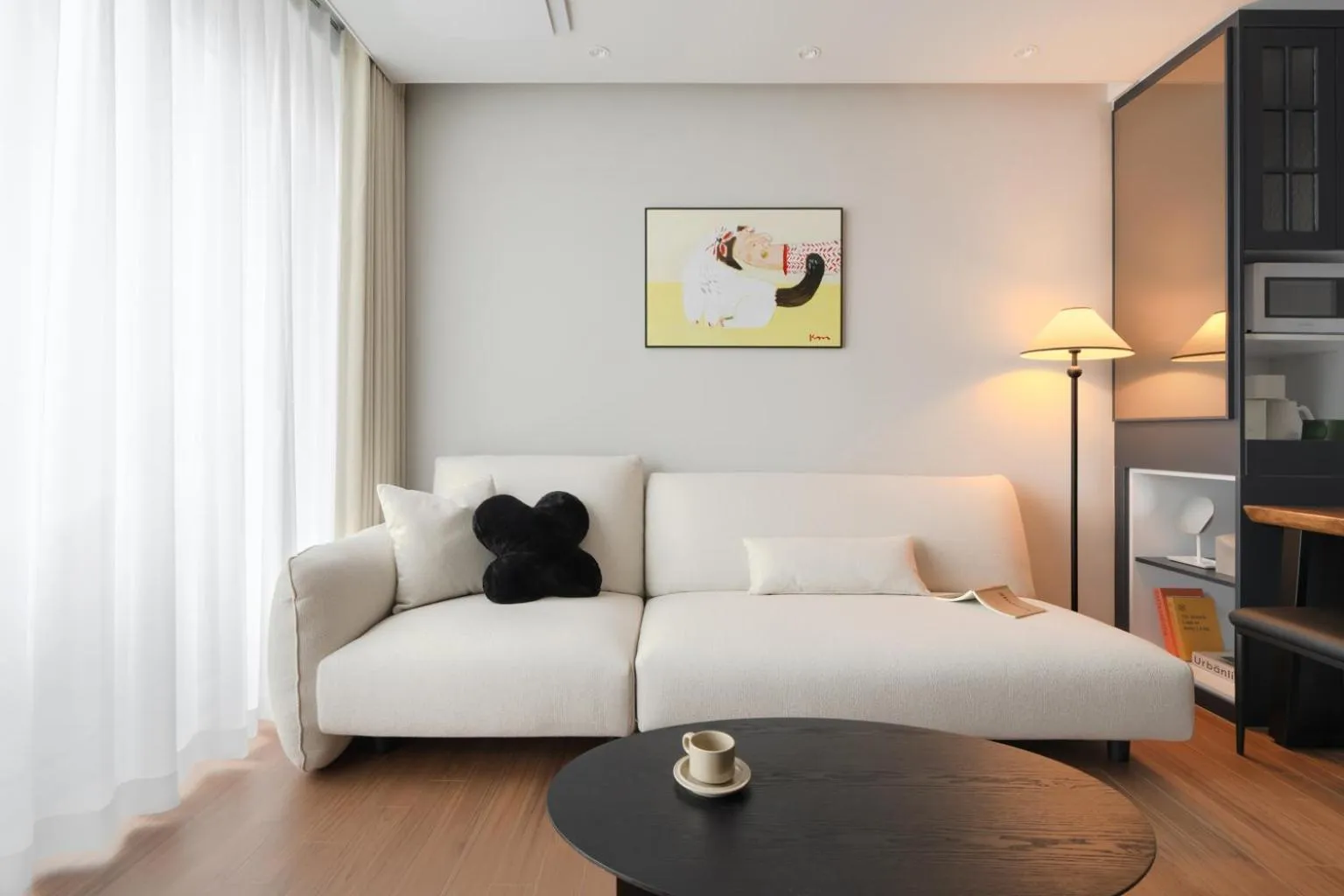 Living room, Bed in Urbanstay Siheung Geobukseom