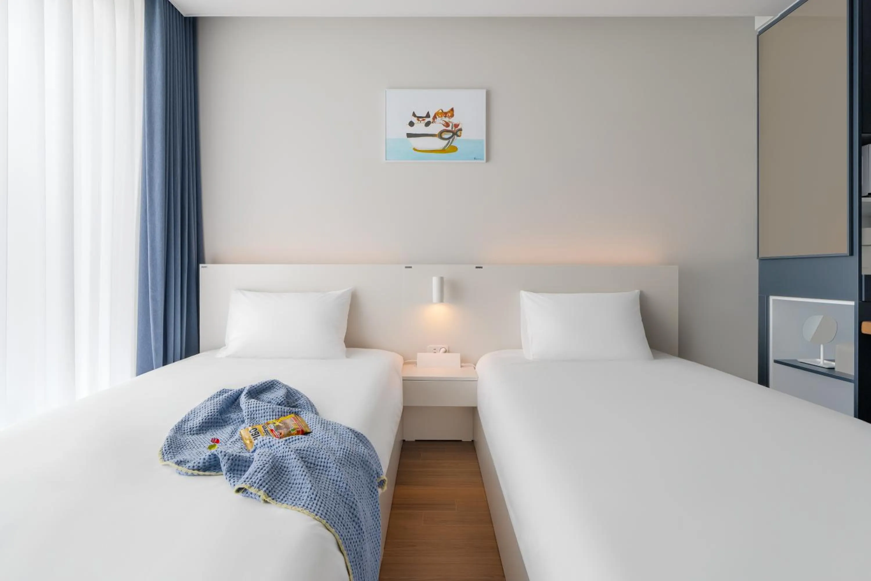 Bed in Urbanstay Siheung Geobukseom