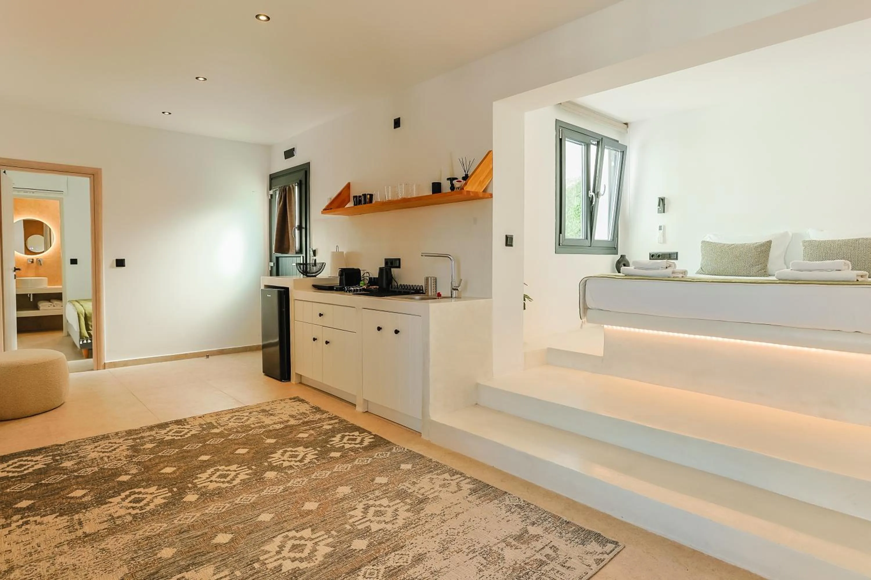 Kitchen or kitchenette in La Maltese Boutique Paros