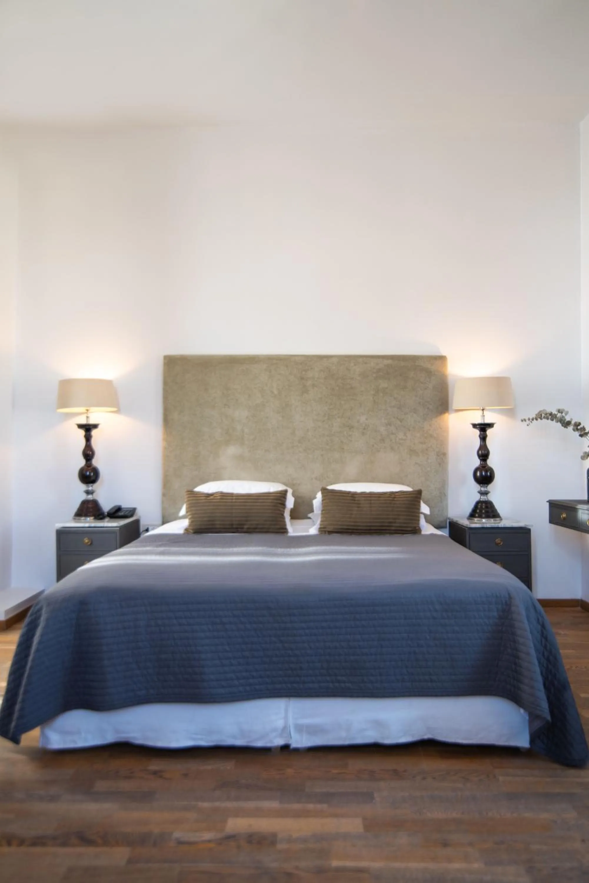 Bed in Emporikon Athens Hotel