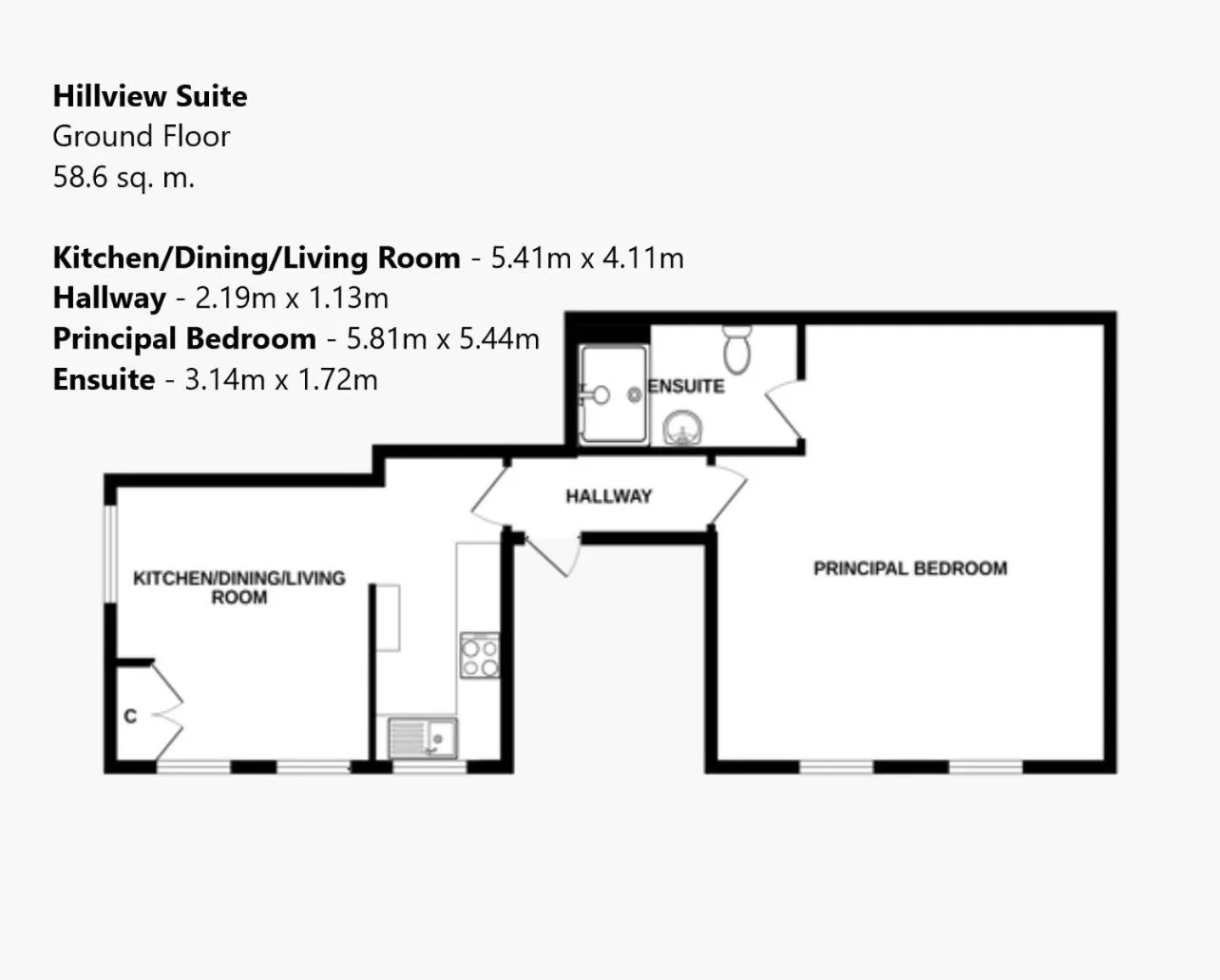 Floor plan in Beachside Suites