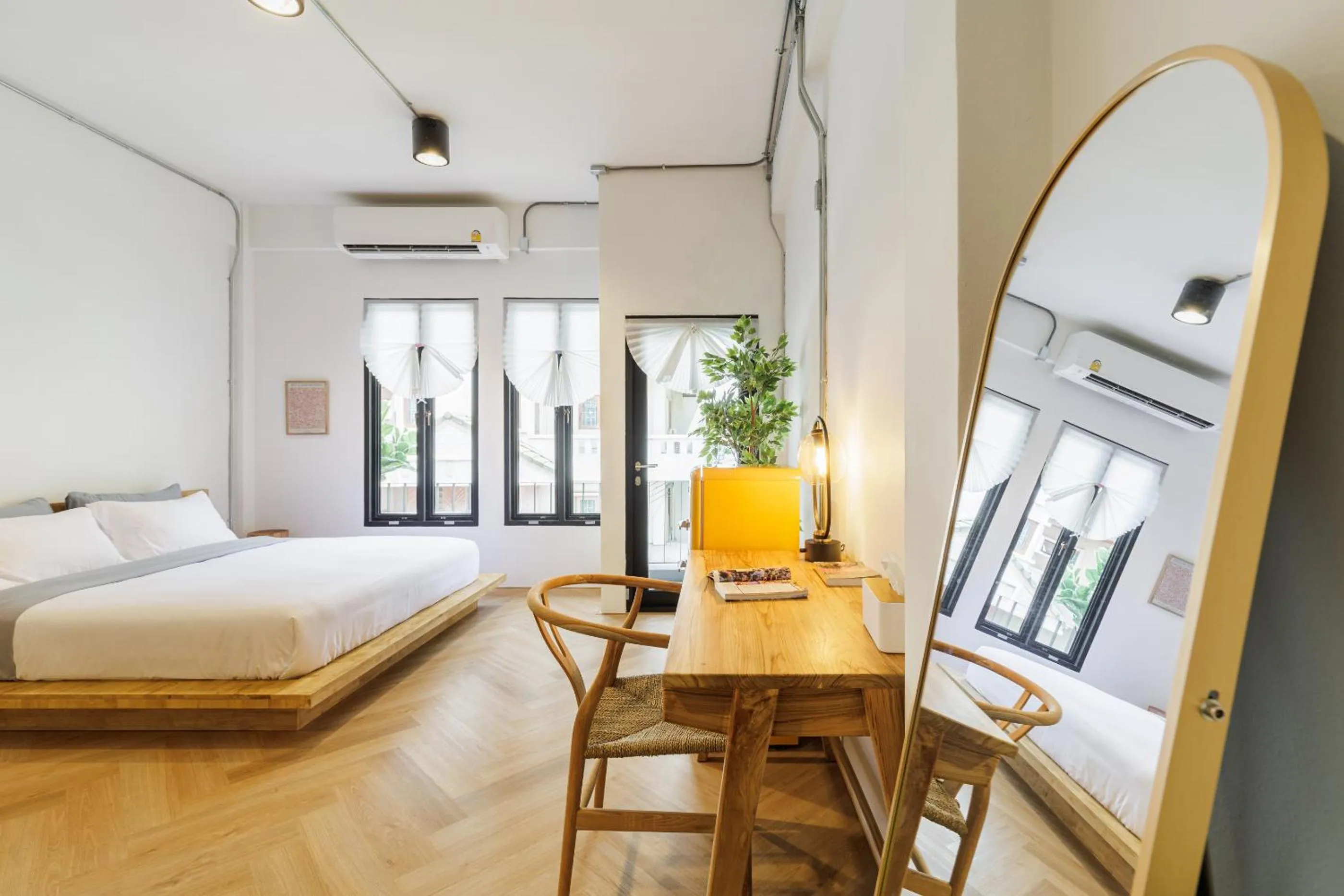 View (from property/room), Bed in Wabisabi Bangkok 3 MIN To Train Station