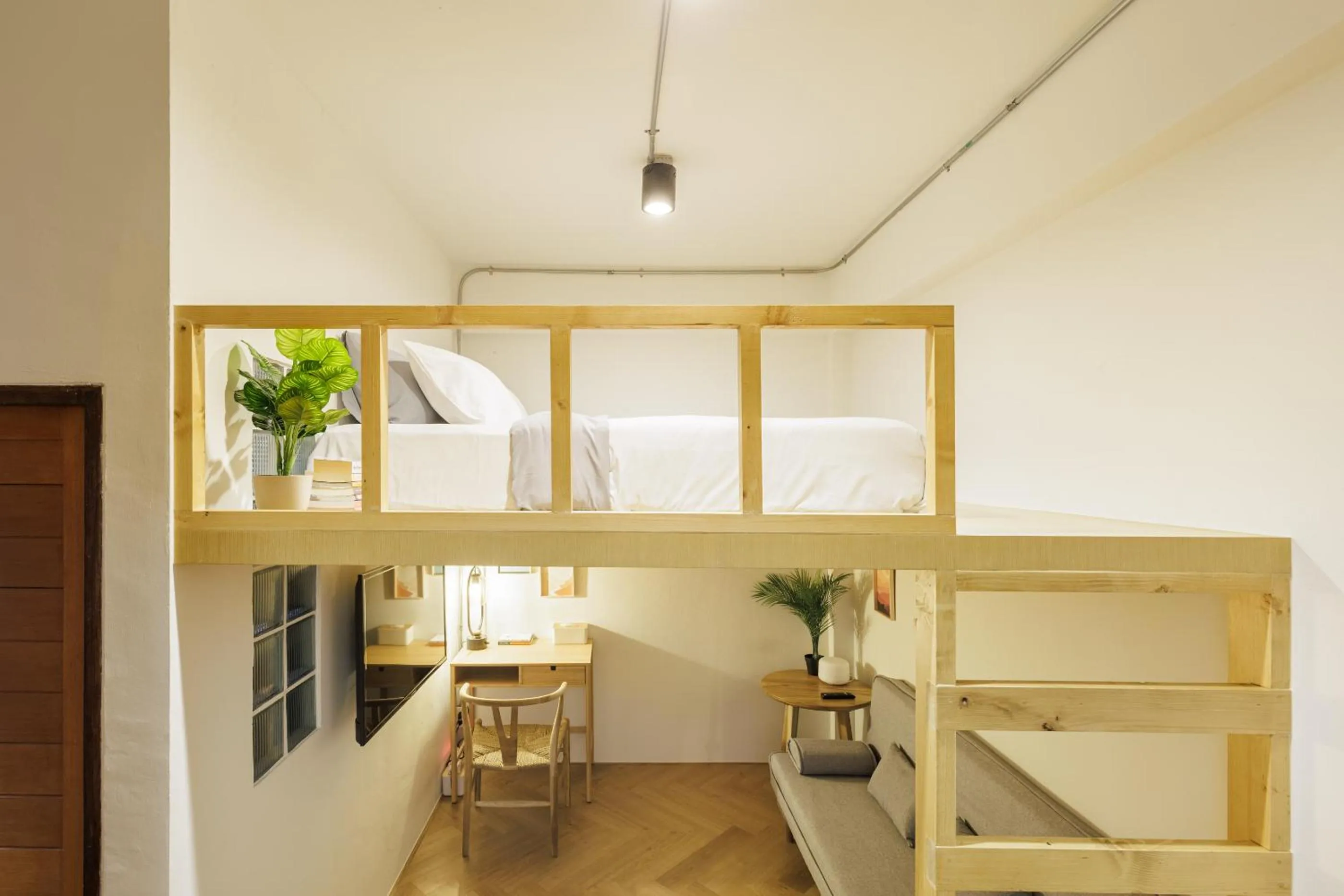 View (from property/room), Bed in Wabisabi Bangkok 3 MIN To Train Station