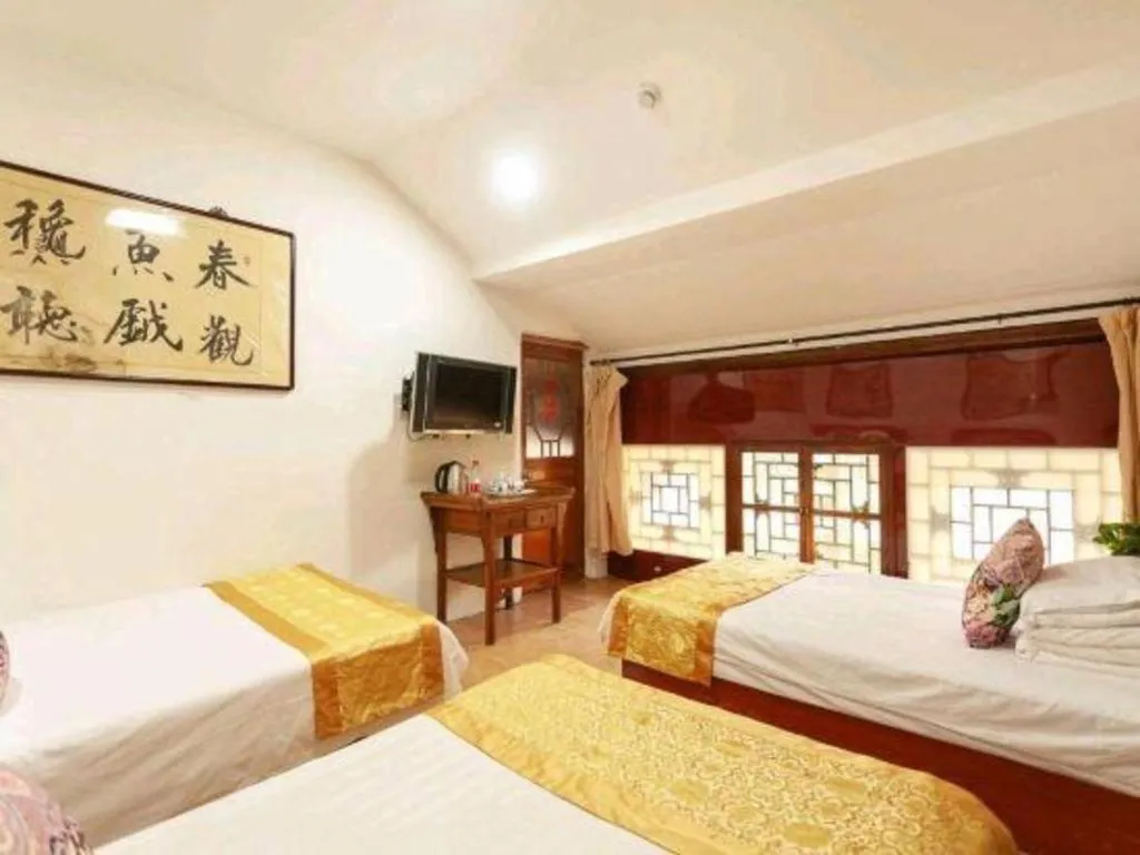 Bed in Pingyao Yufengheng Hotel
