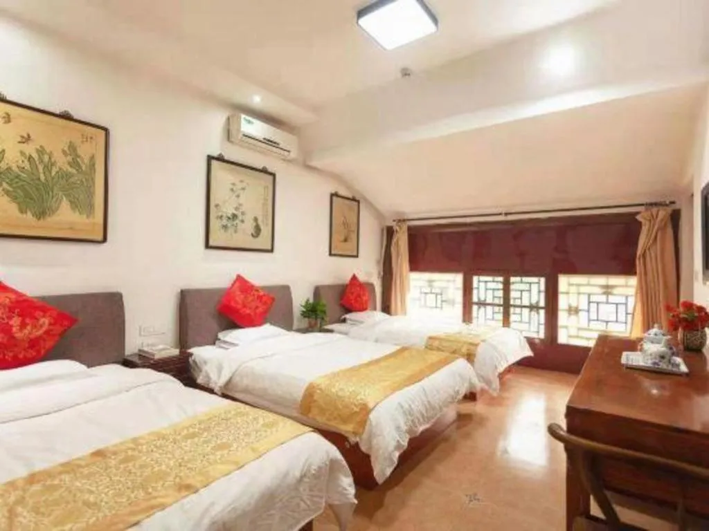 Bed in Pingyao Yufengheng Hotel